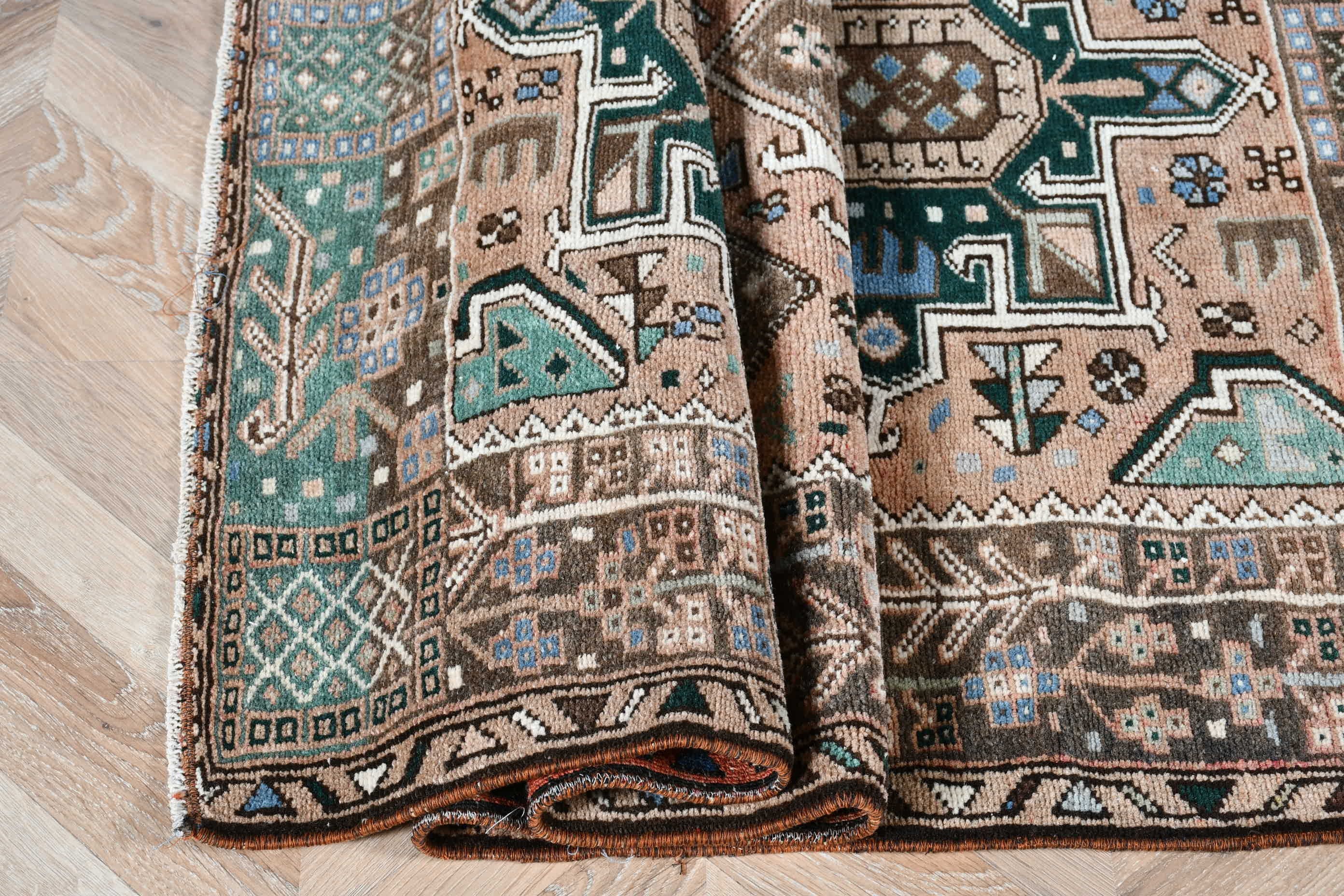 Turkish Rugs, Brown Anatolian Rug, 3.5x5.2 ft Accent Rug, Floor Rugs, Vintage Rugs, Oushak Rug, Kitchen Rug, Eclectic Rug, Bedroom Rugs