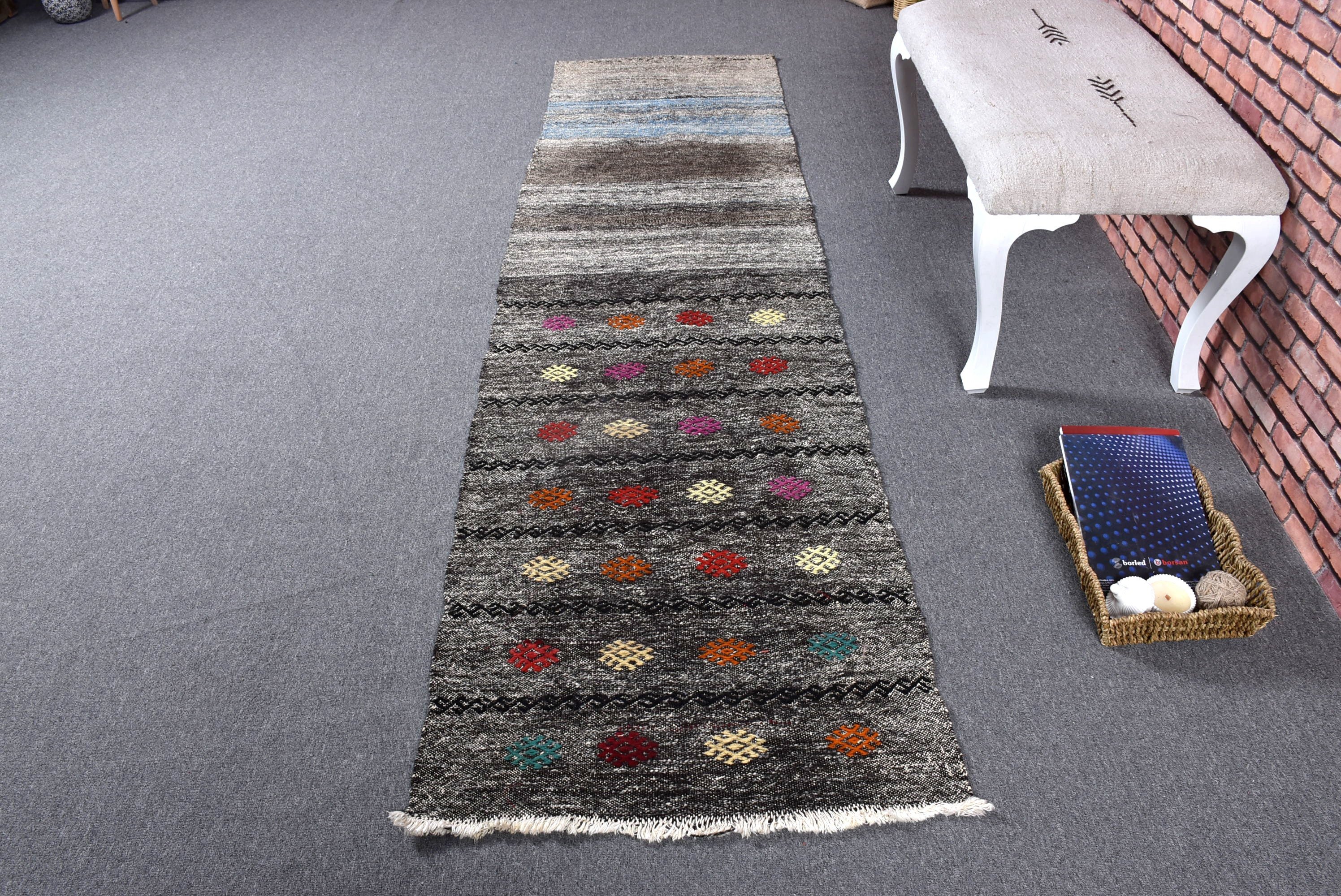 Uzun Yolluk Halıları, 2.4x8.6 ft Yolluk Halıları, Lüks Halılar, Merdiven Halısı, Vintage Halılar, Türk Halıları, El Dokuma Halılar, Kilim, Bej Yün Halı