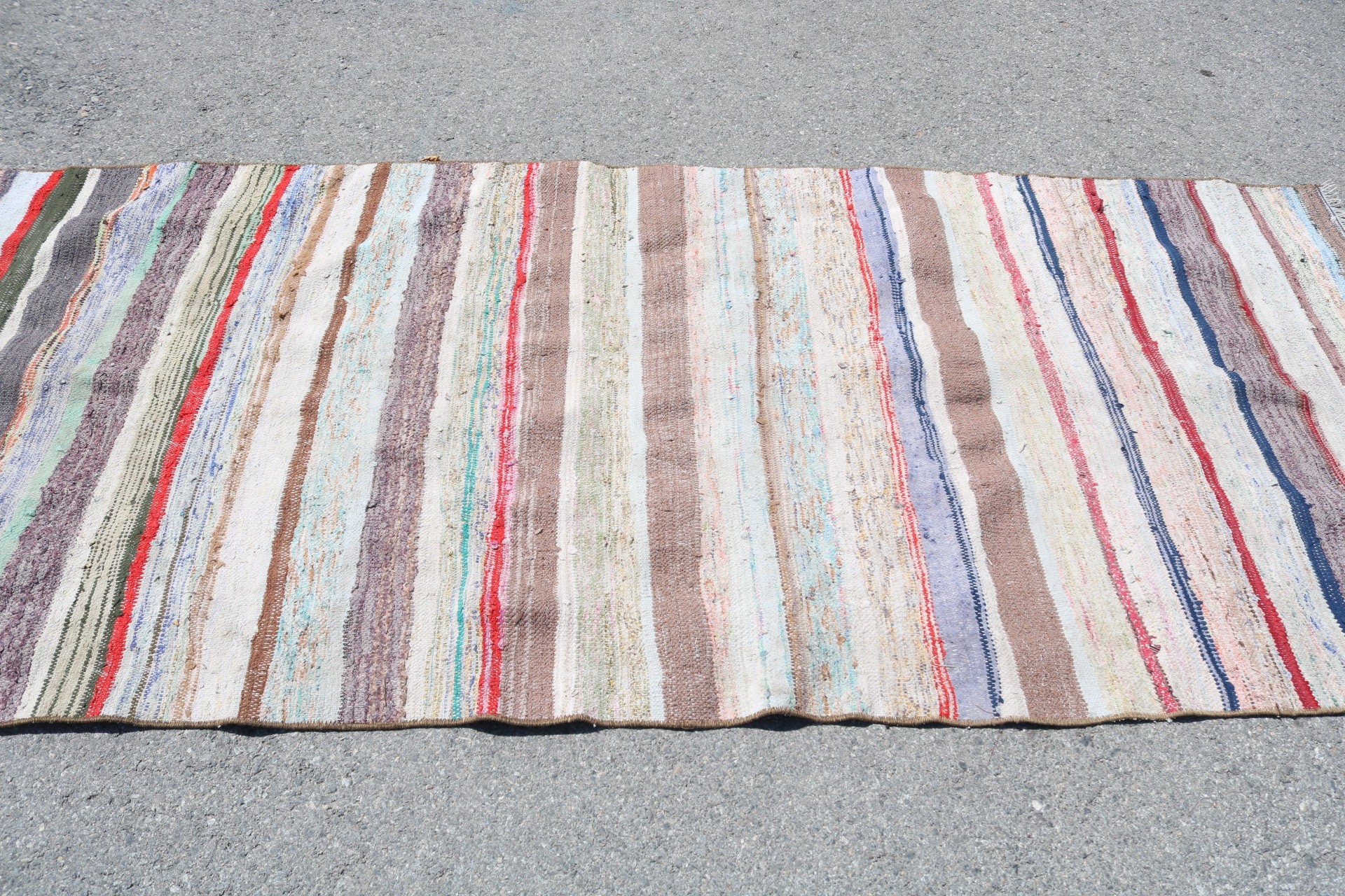Kitchen Rug, Floor Rugs, Salon Rug, Vintage Rug, Turkish Rug, Dining Room Rug, Aztec Rug, Rugs for Bedroom, Kilim, 4.1x9.8 ft Large Rug