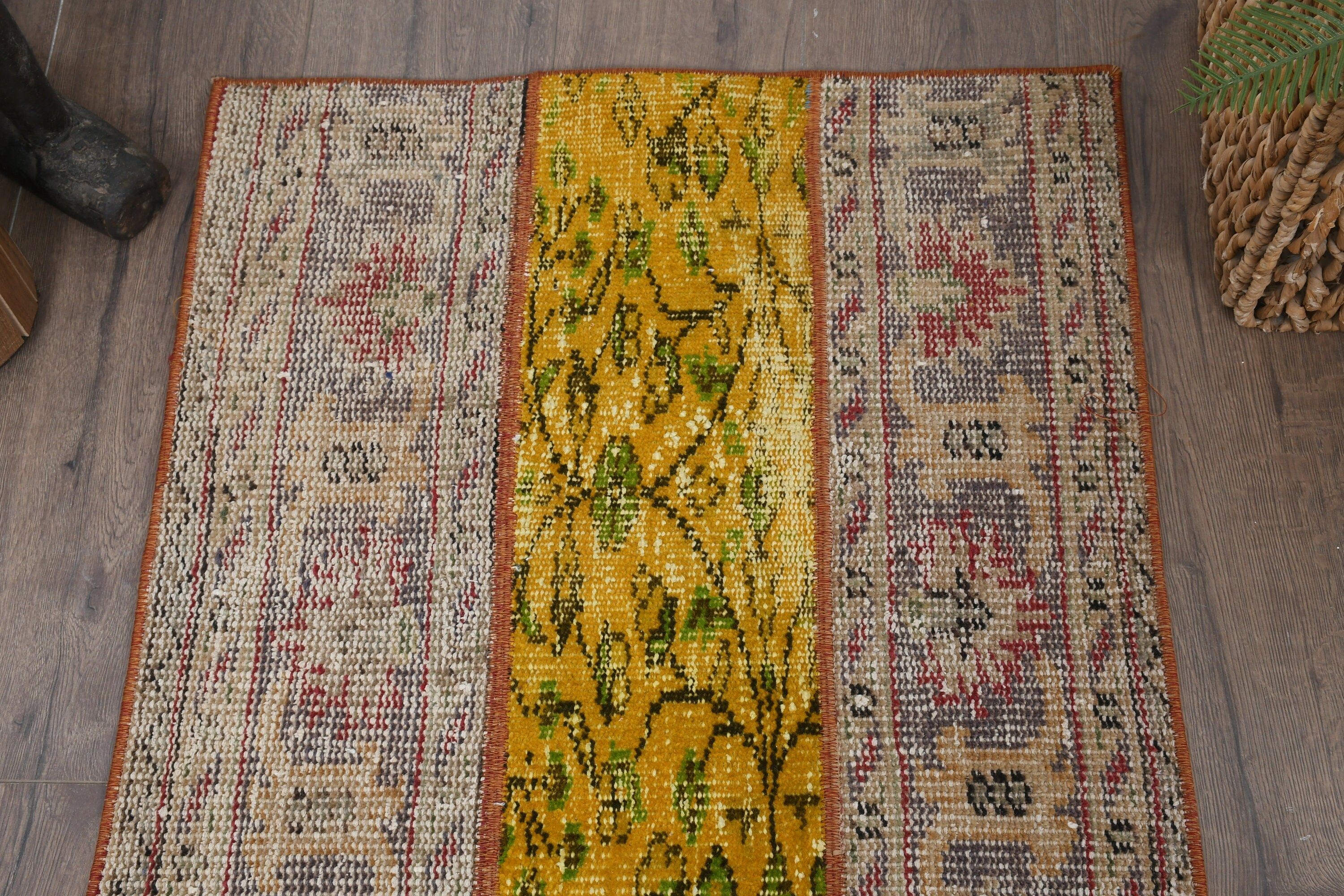 Door Mat Rug, Vintage Rug, 2.2x2.8 ft Small Rugs, Turkish Rug, Rugs for Bath, Yellow Cool Rugs, Nursery Rug, Anatolian Rug, Oushak Rugs
