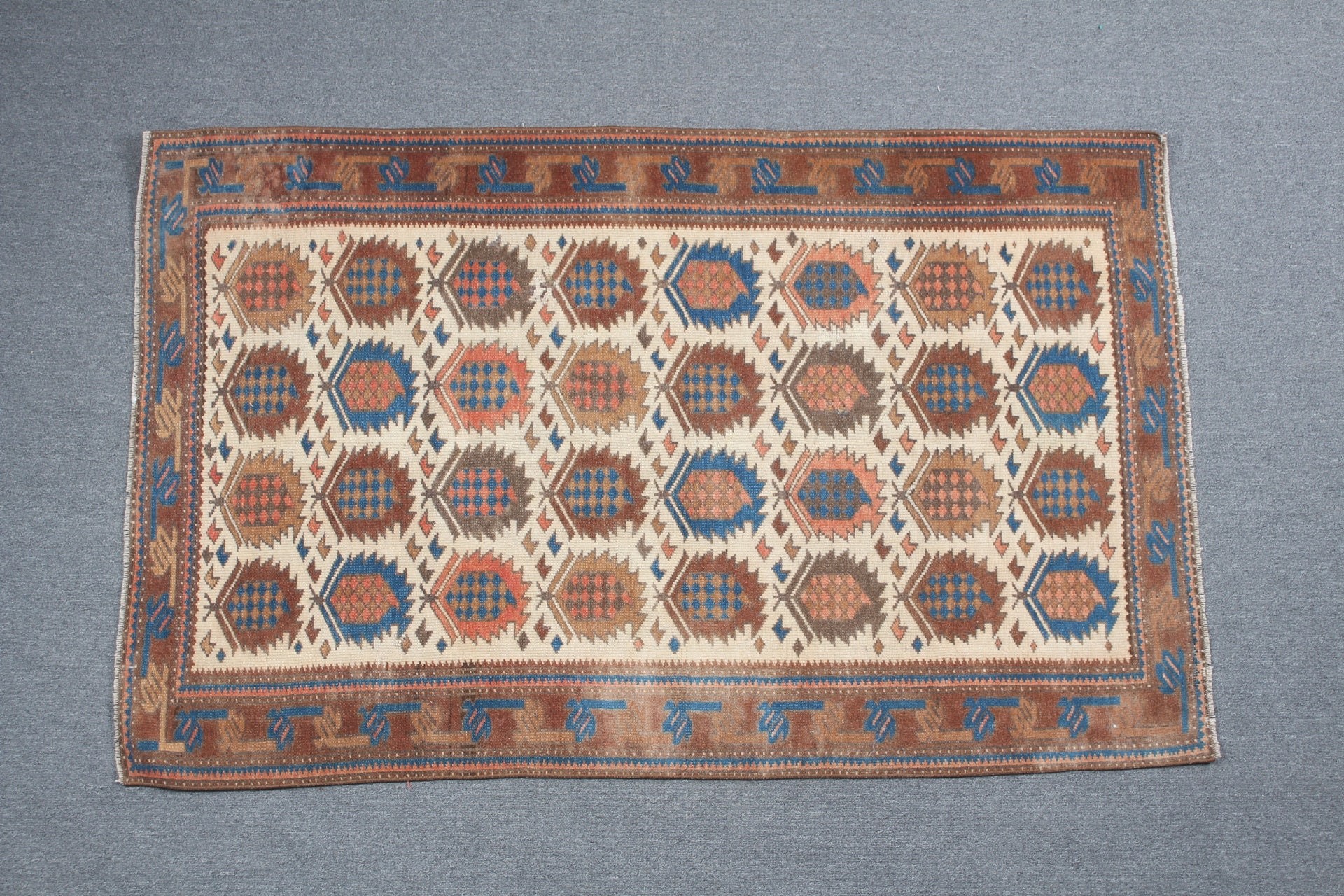 Cool Rug, Turkey Rugs, Brown Bedroom Rug, Nursery Rugs, 3.5x5.5 ft Accent Rugs, Kitchen Rug, Vintage Rug, Turkish Rugs, Rugs for Bedroom