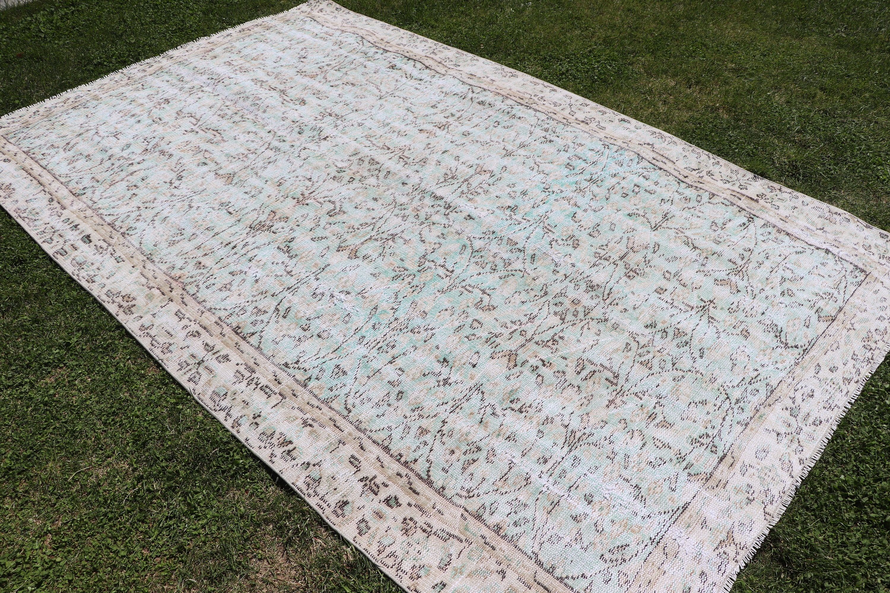 Antique Rugs, Anatolian Rugs, Green Anatolian Rugs, Salon Rugs, 5.5x8.9 ft Large Rugs, Vintage Rug, Turkish Rug, Large Vintage Rugs