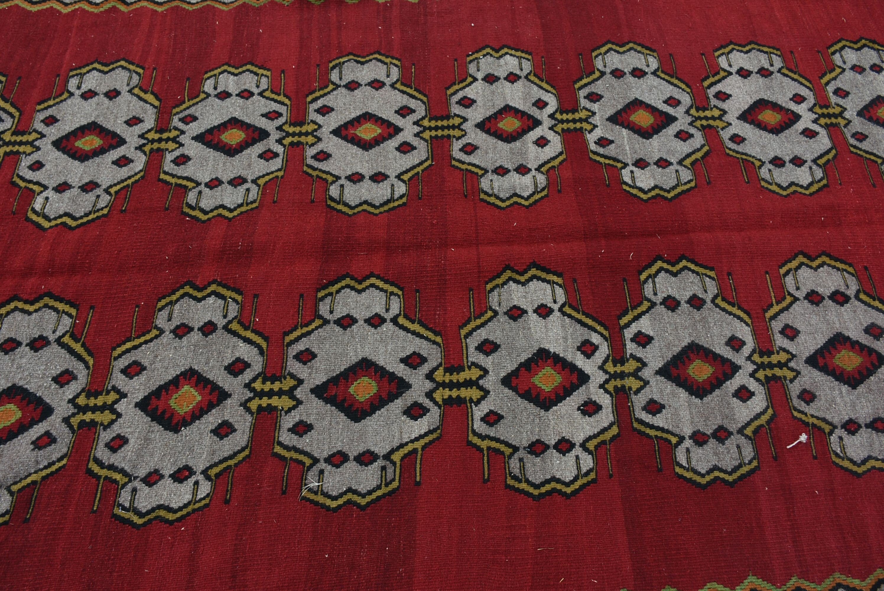 Kilim, 5.6x14.4 ft Yolluk Halısı, Vintage Halılar, Merdiven Halıları, Mutfak Halısı, Türk Halısı, Kırmızı Oryantal Halı, Oushak Halısı, Sanat Halısı, Oryantal Halılar