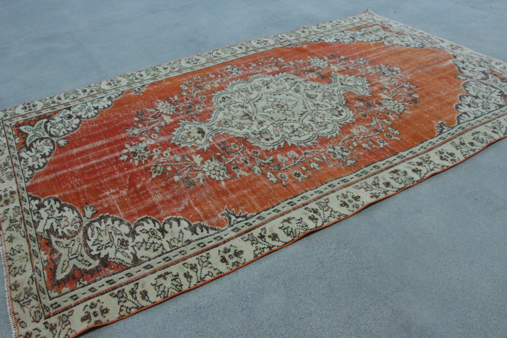 Salon Halısı, Mutfak Halısı, Salon Halıları, Büyük Vintage Halı Halıları, Yatak Odası Halısı, 5.6x9.5 ft Büyük Halı, Vintage Halı, Türk Halısı, Bej Yün Halı