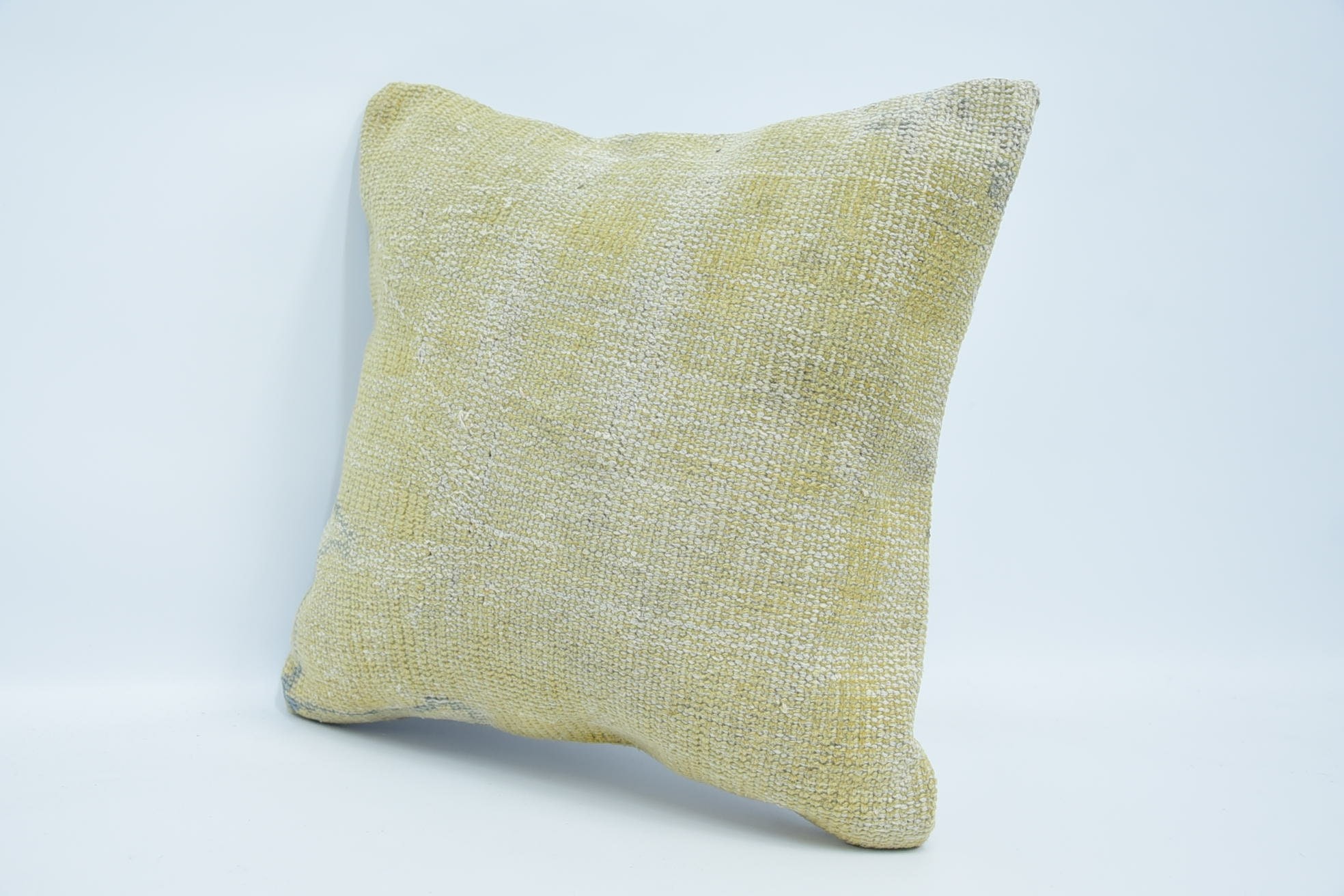 Cotton Pillow, Oriental Cushion Case, Antique Pillows, Kilim Rug Pillow, Handmade Kilim Cushion, 18"x18" Beige Cushion Case, Gift Pillow