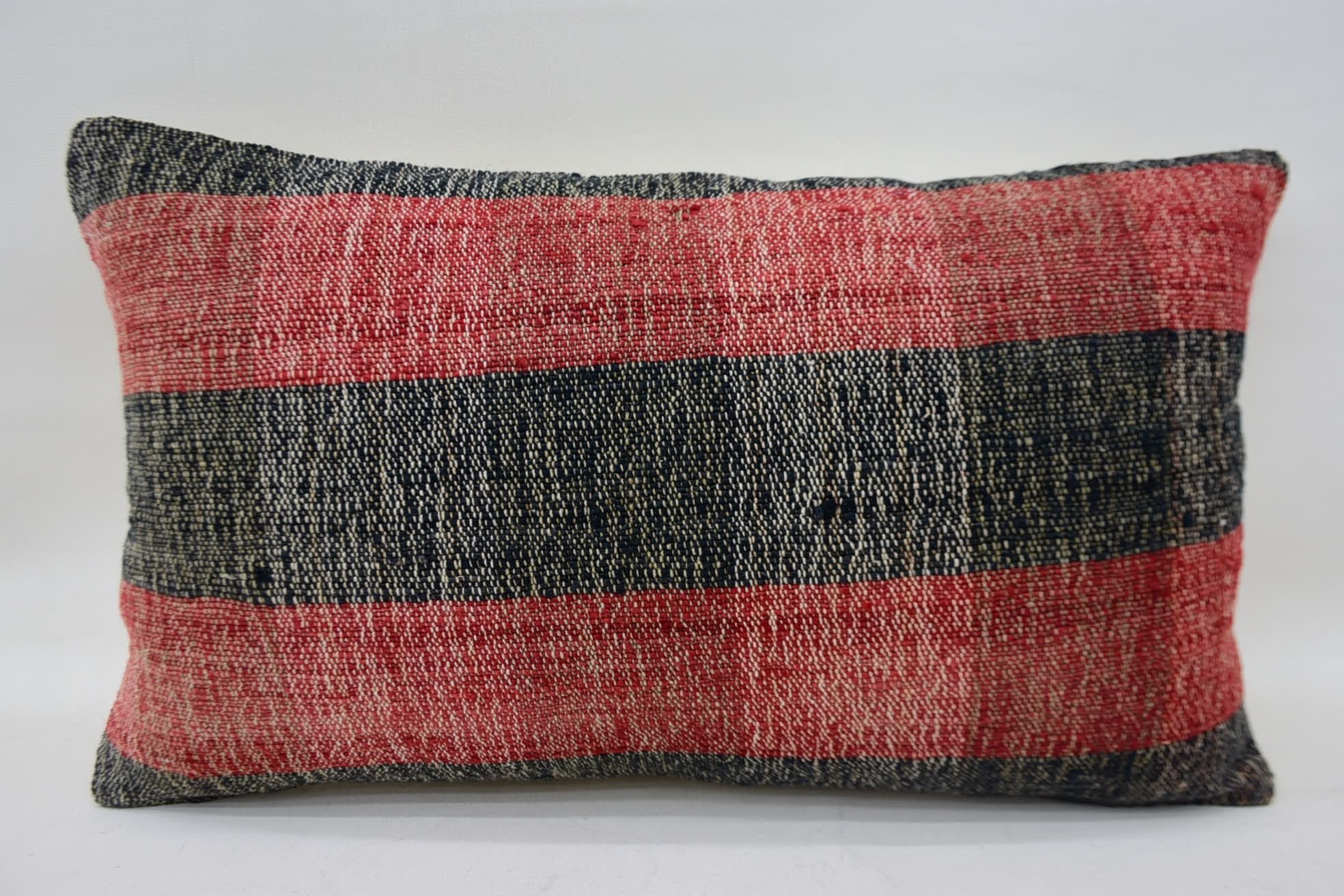 Goblen Yastık Kılıfı, Kanepe Yastık, 12"x20" Mavi Yastık Kılıfı, Deniz Atma Minderi, Kilim Minder Sham, Vintage Yastık