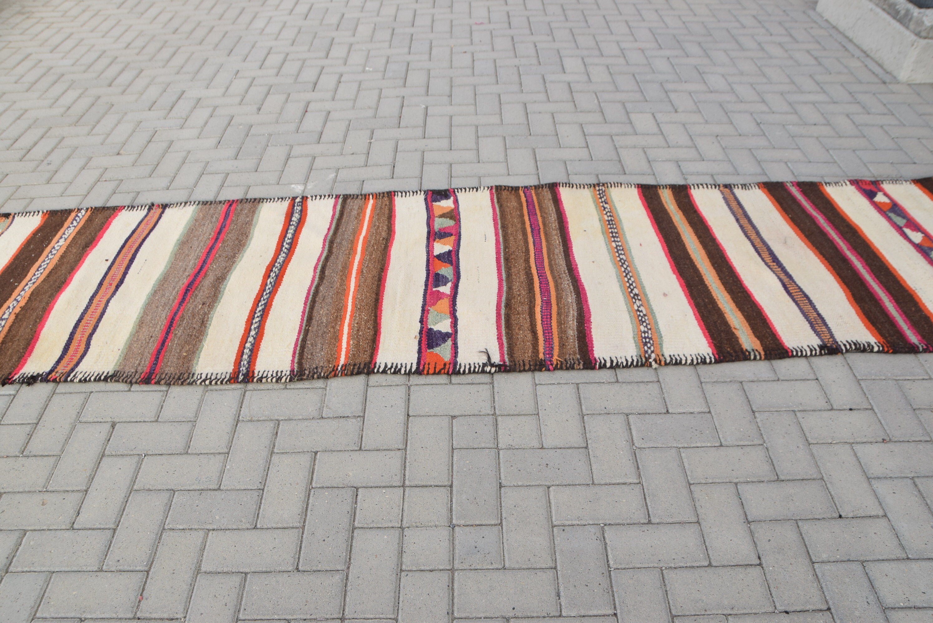 Pale Rug, Turkish Rugs, Kitchen Rug, Oriental Rugs, Stair Rug, Vintage Rug, Beige Oriental Rugs, Bedroom Rugs, 2.9x15.7 ft Runner Rug