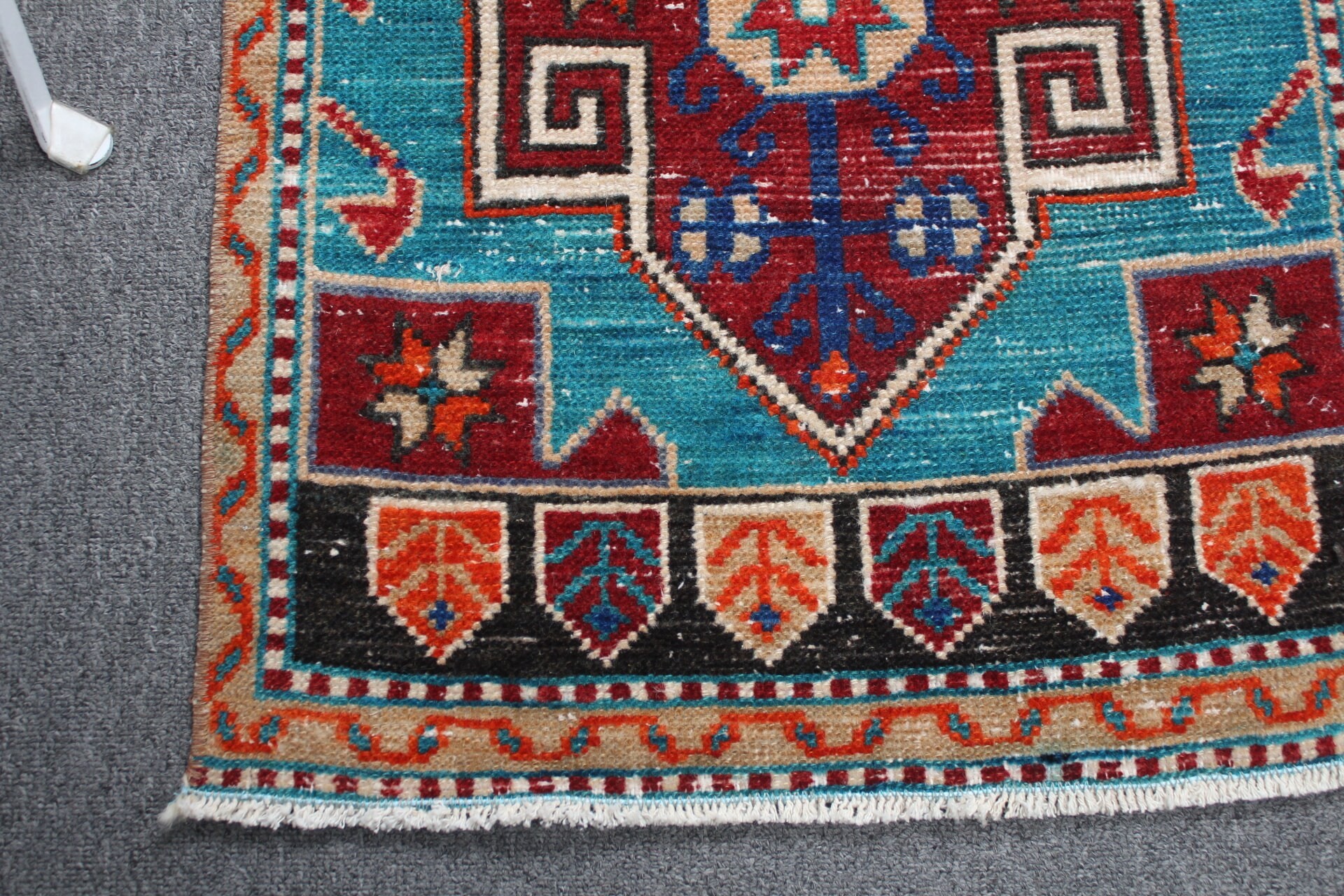 Kitchen Rugs, Rugs for Entry, 1.5x3.8 ft Small Rugs, Bedroom Rug, Handwoven Rug, Turkish Rug, Red Oriental Rug, Nursery Rugs, Vintage Rug