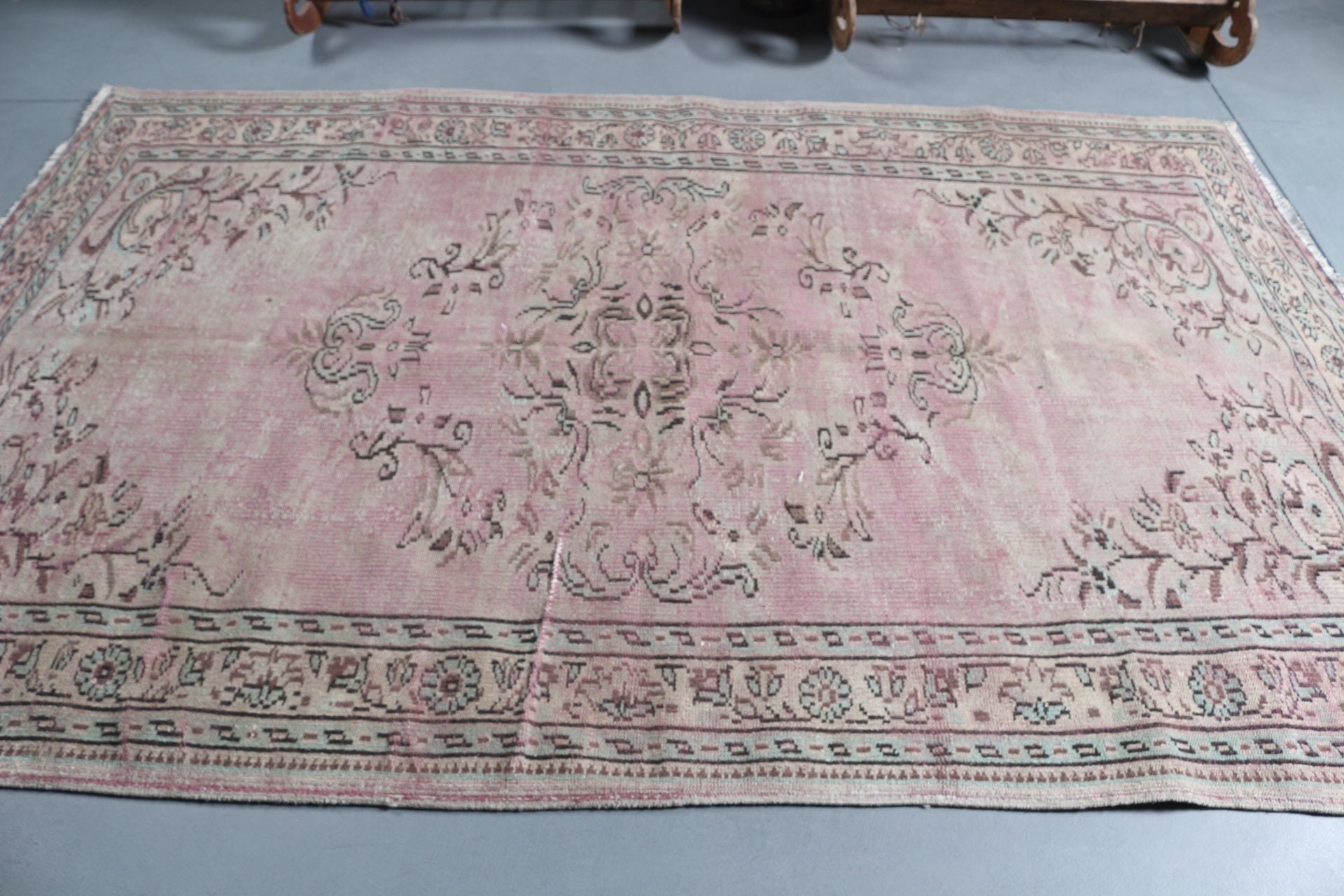 Türk Halısı, Yatak Odası Halıları, Salon Halısı, Vintage Halılar, Parlak Halı, 5.6x8.6 ft Büyük Halı, Mor Oryantal Halı, Anadolu Halısı