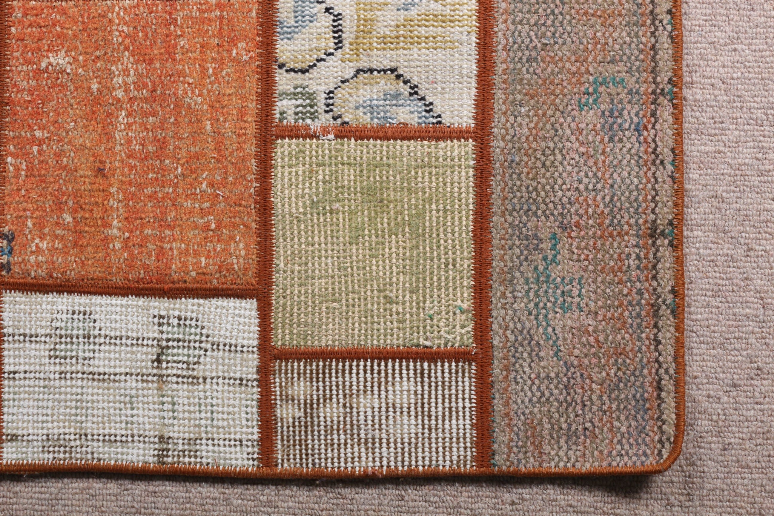 Turkish Rugs, Floor Rug, Door Mat Rug, Rugs for Wall Hanging, 1.8x3 ft Small Rug, Cool Rugs, Beige Wool Rugs, Vintage Rug, Nursery Rug