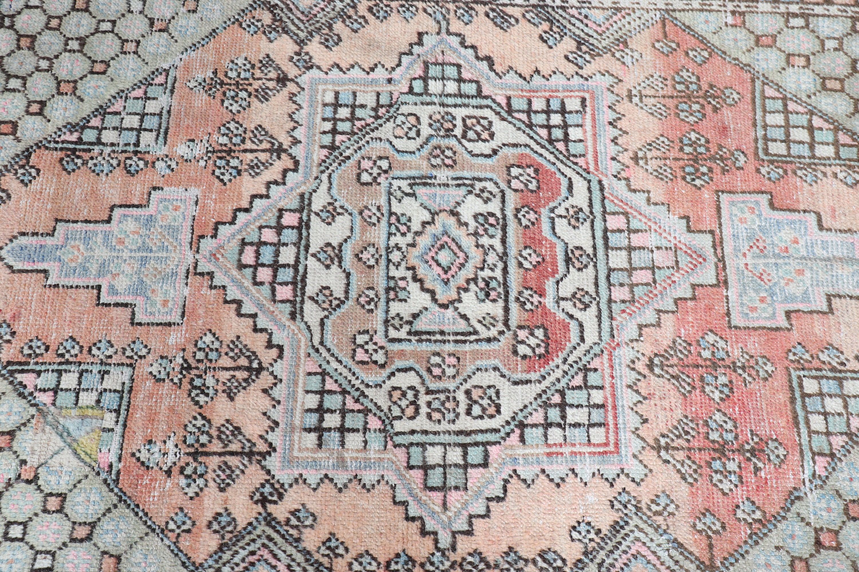 Yurt Halıları, Turuncu 3.6x4.8 ft Accent Halı, Yatak Odası Halıları, Mutfak Halıları, Ev Dekorasyonu Halıları, Vintage Halılar, Türk Halıları, Çocuk Halıları