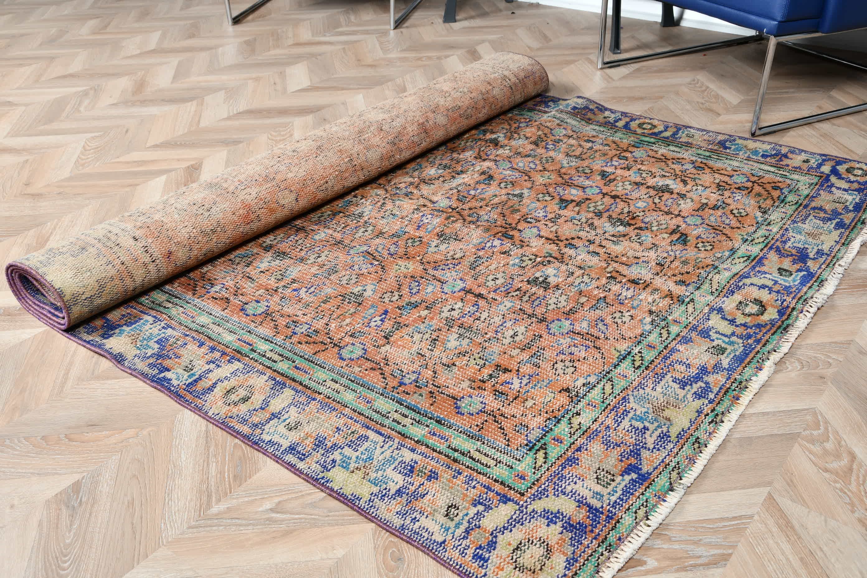 Vintage Rug, Turkish Rug, Red Anatolian Rugs, Turkey Rug, Dining Room Rugs, 5.1x9 ft Large Rug, Kitchen Rug, Home Decor Rugs, Salon Rugs