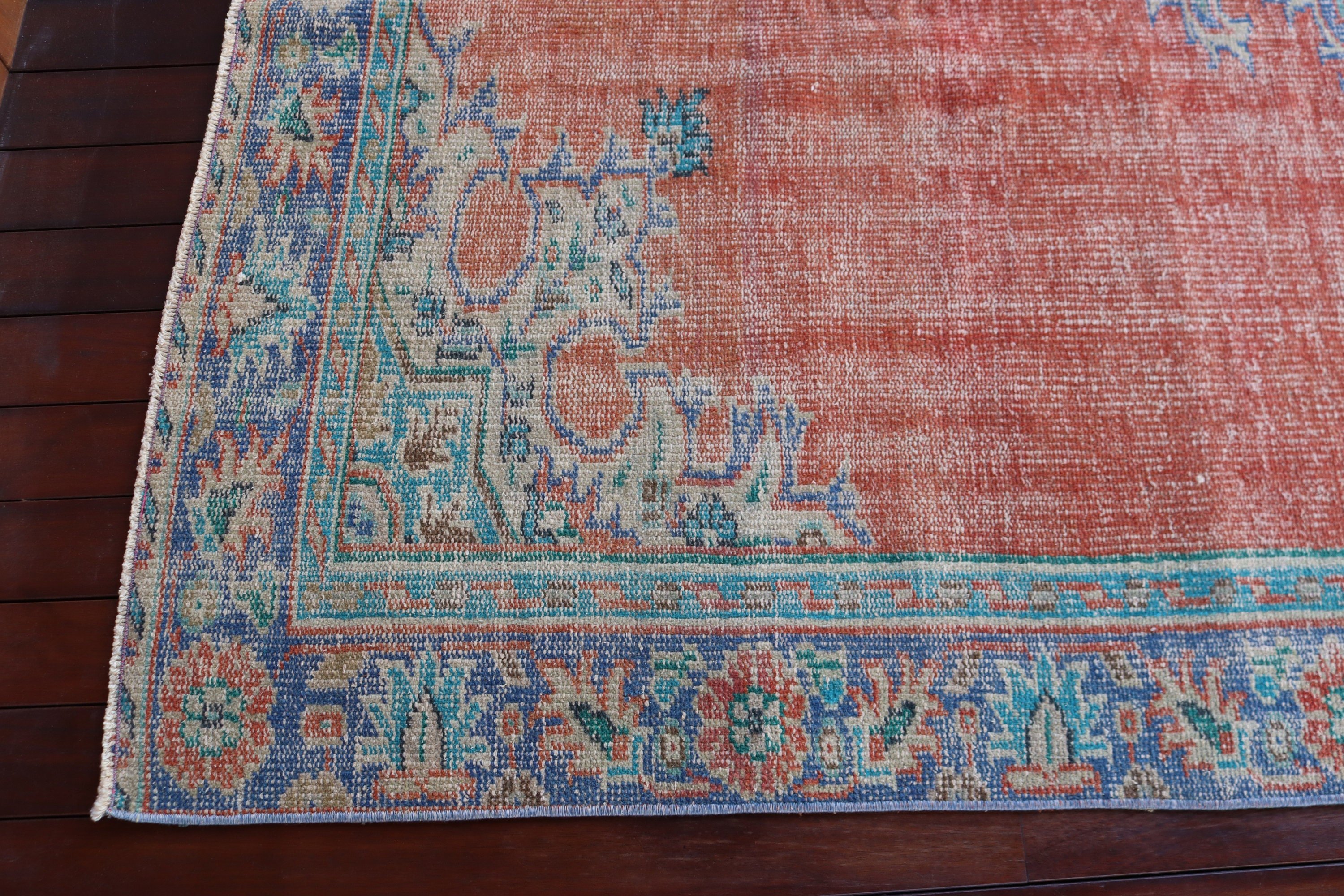 Türk Halıları, Salon Halıları, Vintage Halılar, Ev Dekorasyonu Halıları, Kırmızı Oryantal Halılar, 5.5x8.8 ft Büyük Halı, Büyük Oushak Halısı, El Dokuma Halılar