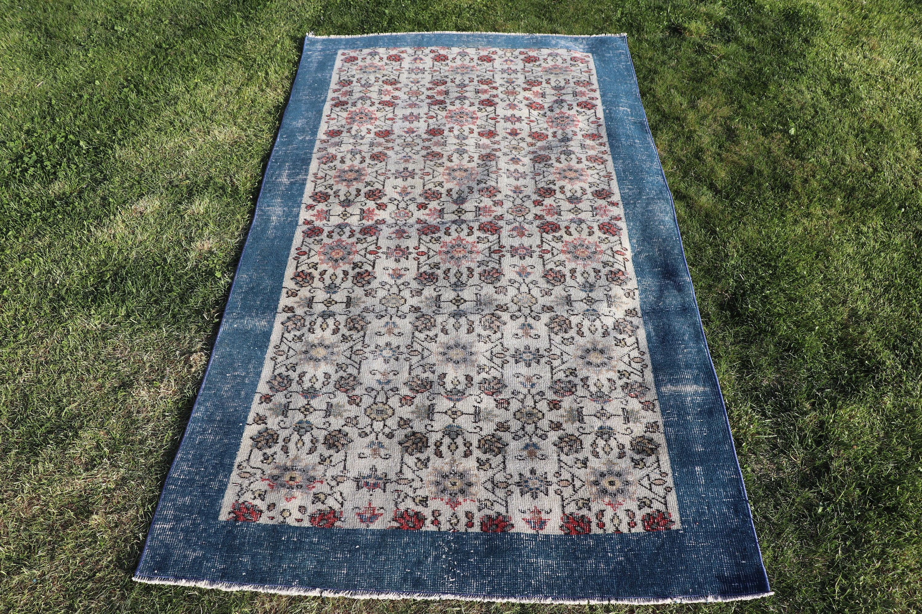 Vintage Rugs, Turkish Rugs, Luxury Rugs, Antique Rug, Kitchen Rugs, 3.6x6.4 ft Accent Rugs, Beige Handwoven Rug, Boho Accent Rugs