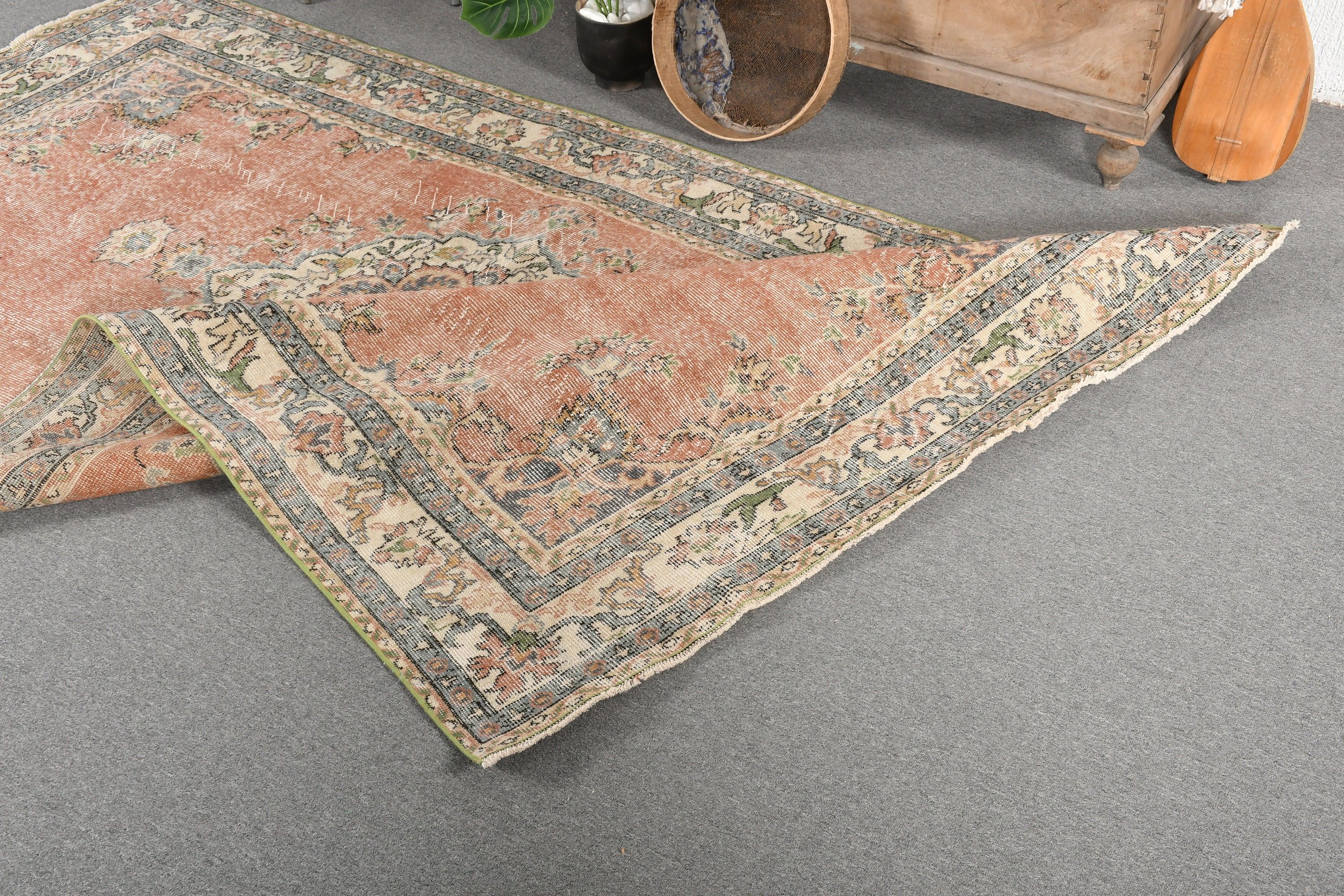 Brown Bedroom Rug, Turkish Rug, Dining Room Rug, Floor Rugs, Rugs for Living Room, 5.4x9.2 ft Large Rug, Vintage Rug, Home Decor Rugs