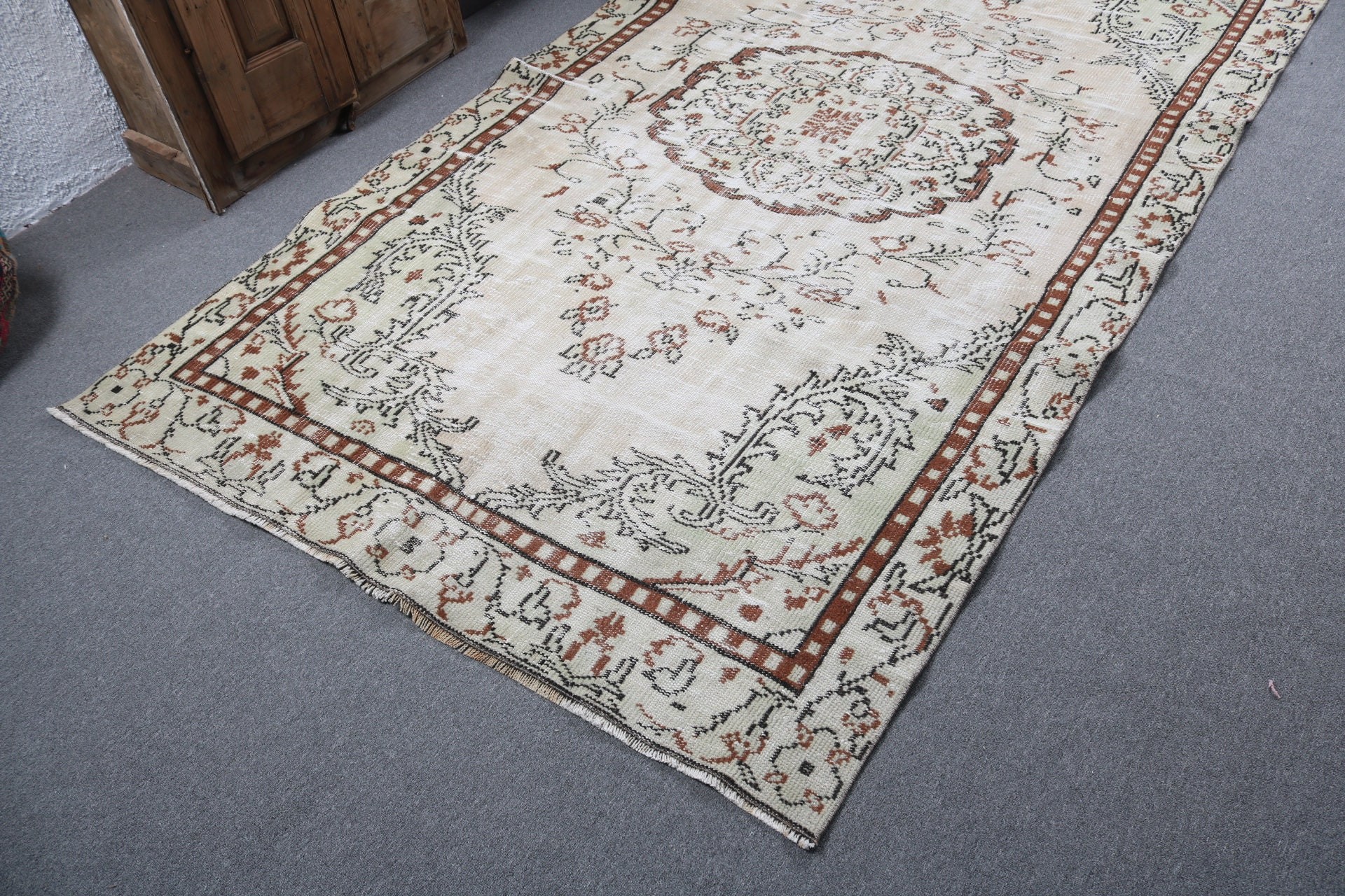 Handwoven Rug, 5.2x9.2 ft Large Rug, Dining Room Rug, Vintage Rug, Home Decor Rug, Turkish Rugs, Large Vintage Rug, Beige Luxury Rugs