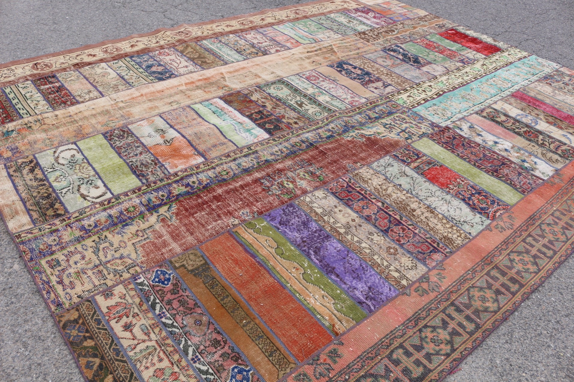 Boho Rug, Turkish Rugs, Salon Rug, Anatolian Rugs, Beige Antique Rugs, Living Room Rug, 10x13 ft Oversize Rugs, Vintage Rugs