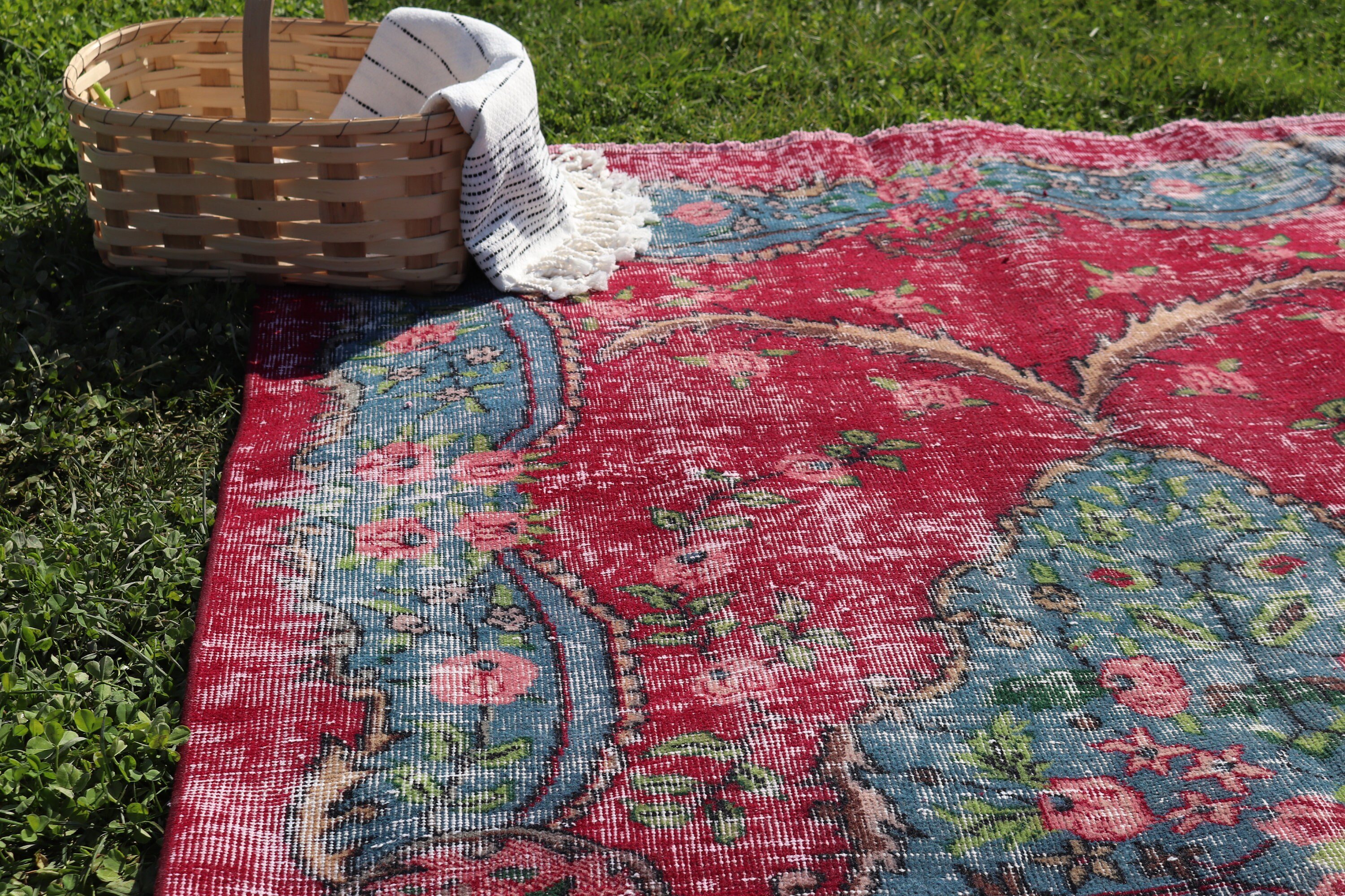 Neutral Rugs, Traditional Rug, Kitchen Rugs, 4.6x8.1 ft Area Rugs, Red Anatolian Rug, Turkish Rug, Luxury Rugs, Vintage Rugs, Bedroom Rugs