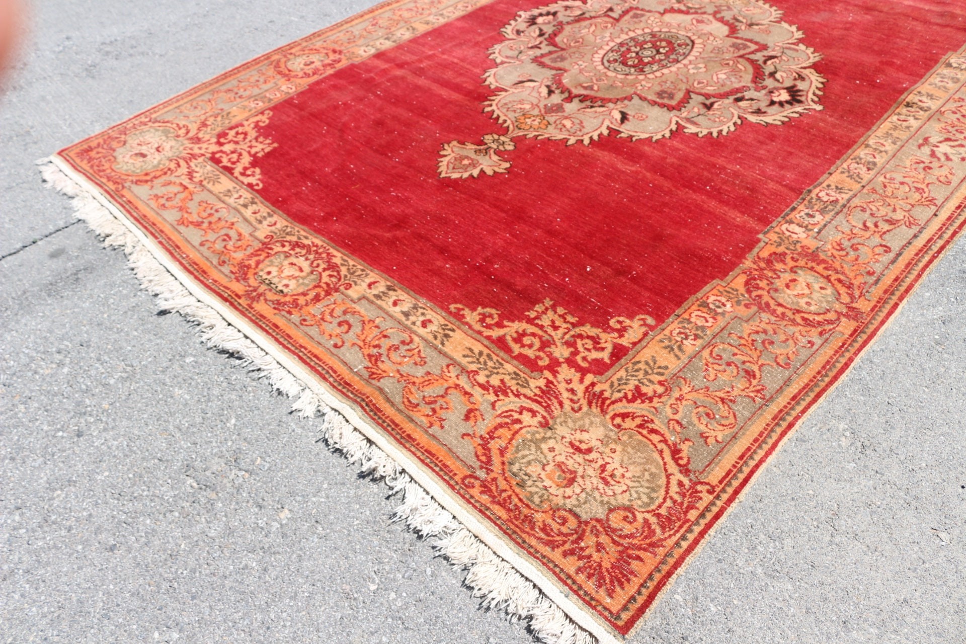 8.5x11.9 ft Oversize Rug, Turkish Rugs, Oriental Rugs, Vintage Rug, Ethnic Rugs, Salon Rug, Cool Rug, Dining Room Rugs, Red Bedroom Rug