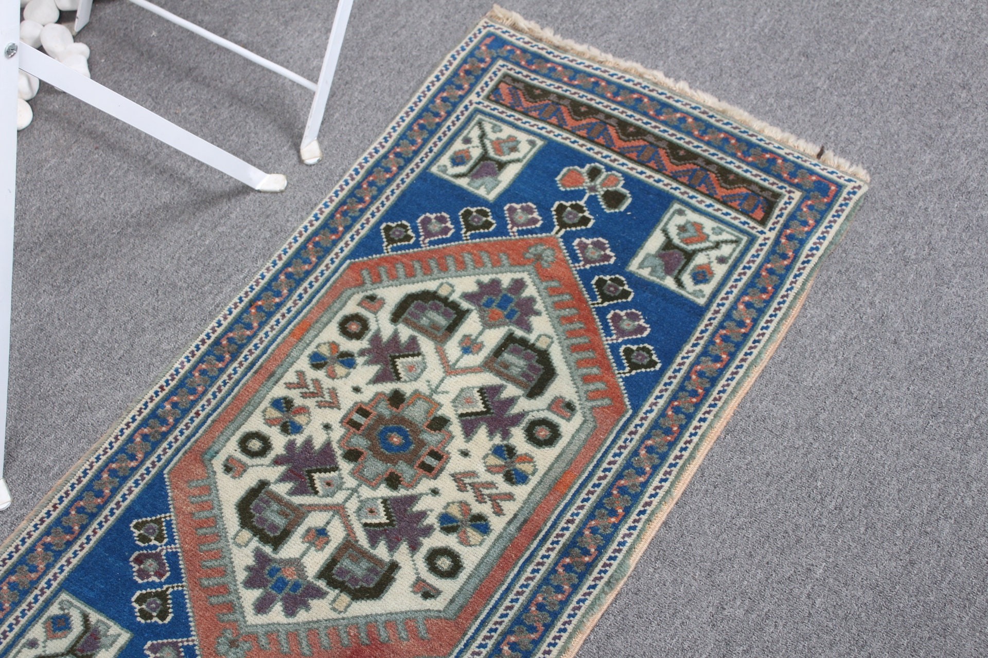 Rugs for Bathroom, Blue Floor Rug, Vintage Rug, Wall Hanging Rug, Kitchen Rug, Cool Rugs, Turkish Rugs, 1.6x3.3 ft Small Rugs, Wool Rugs