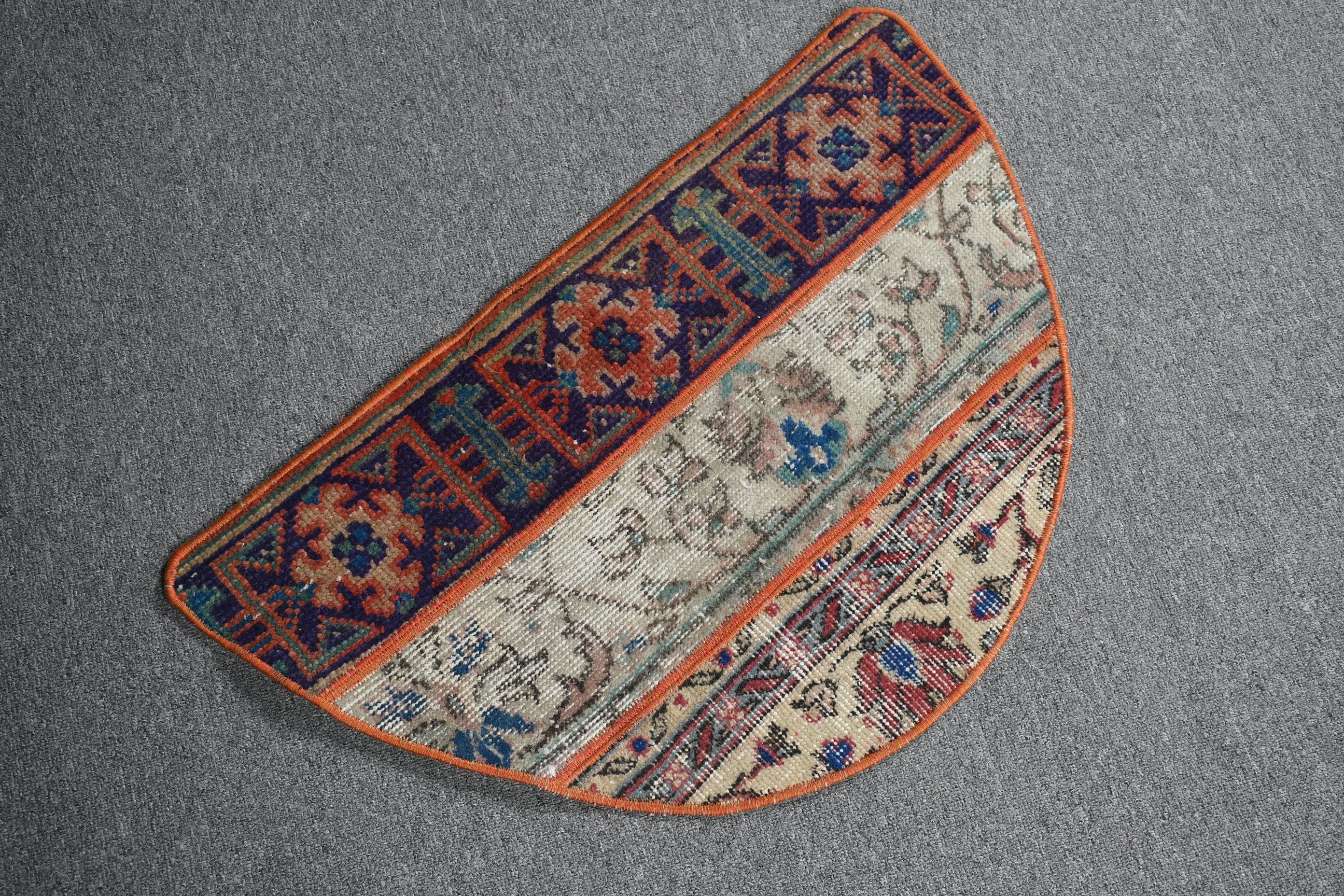 Vintage Halı, Yatak Odası Halısı, Bej 2.5x1.5 ft Küçük Halı, Banyo Halısı, Mutfak Halıları, Fas Halısı, Banyo Halıları, Türk Halısı