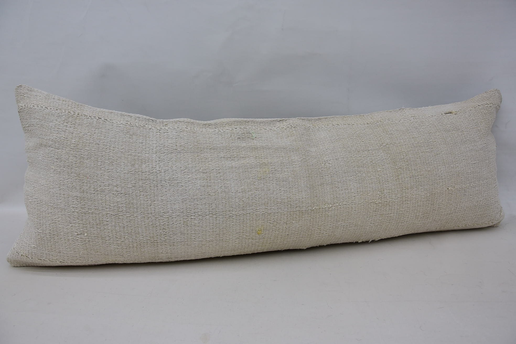 Antique Pillows, 16"x48" White Cushion Cover, Boho Throw Pillow Case, Boho Pillow Sham Cover, Throw Kilim Pillow