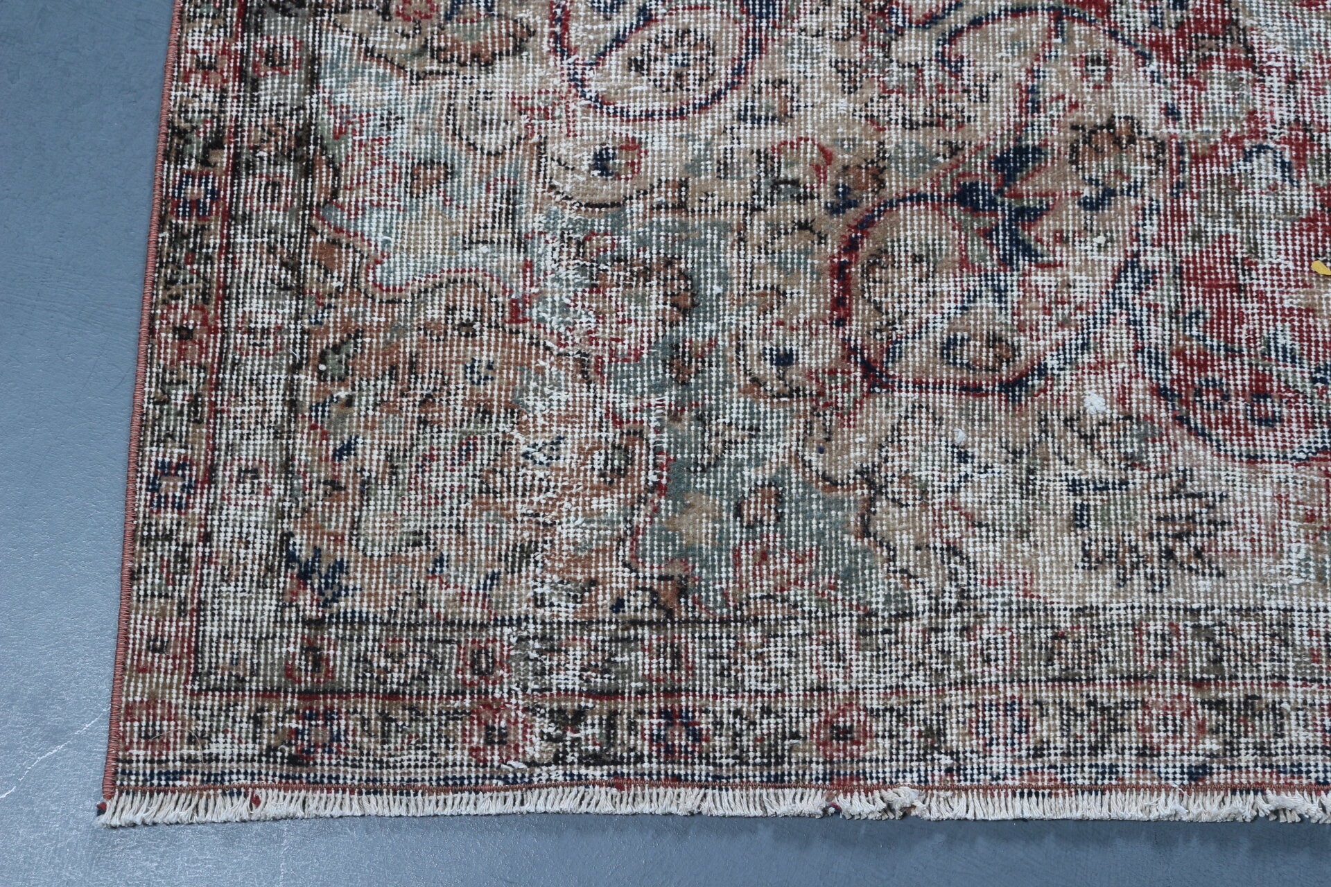 Turkish Rugs, Red Wool Rug, Oriental Rugs, Moroccan Rug, Salon Rug, 5.4x8.6 ft Large Rug, Living Room Rug, Vintage Rug, Vintage Decor Rug