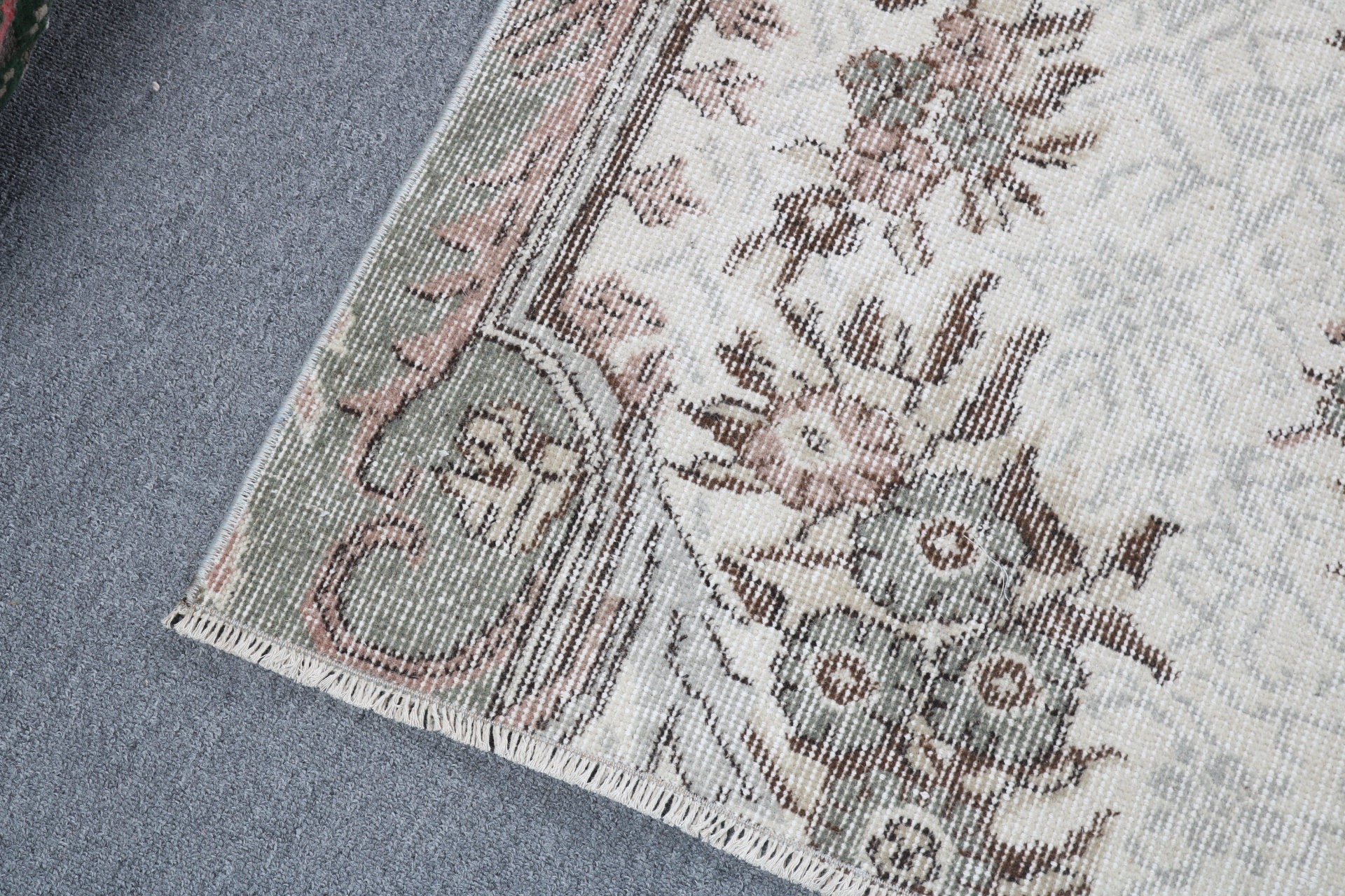 Boho Halıları, 2.7x7.1 ft Runner Halıları, Bej Modern Halı, Vintage Halı, Yer Halıları, Oushak Halısı, Beni Ourain Runner Halısı, Türk Halıları, Koridor Halısı