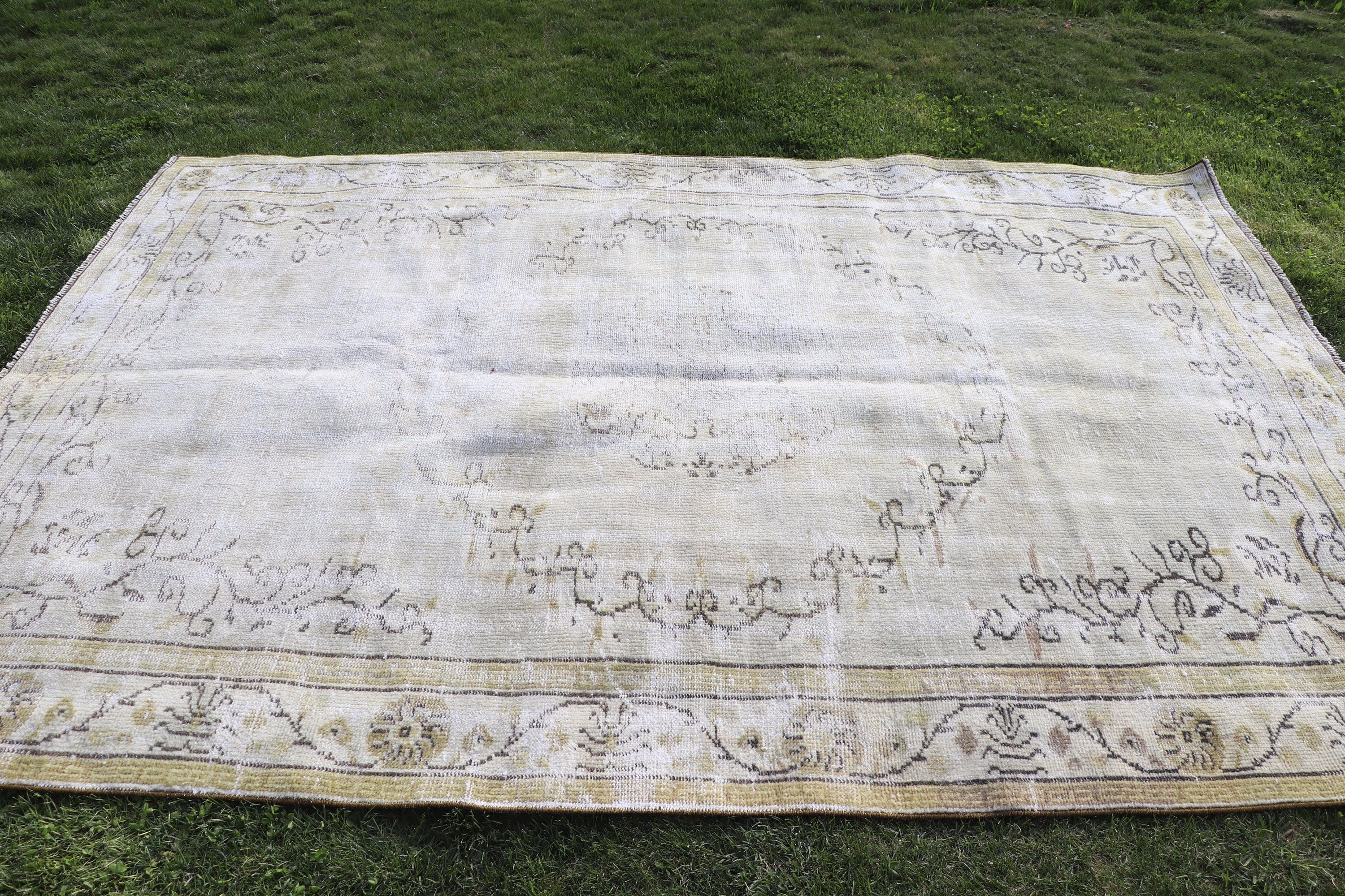 Türk Halıları, Yatak Odası Halıları, Bej Düz Dokuma Halılar, Modern Halı, Oturma Odası Halıları, 5.9x8.7 ft Büyük Halılar, Vintage Halı, Boho Halılar