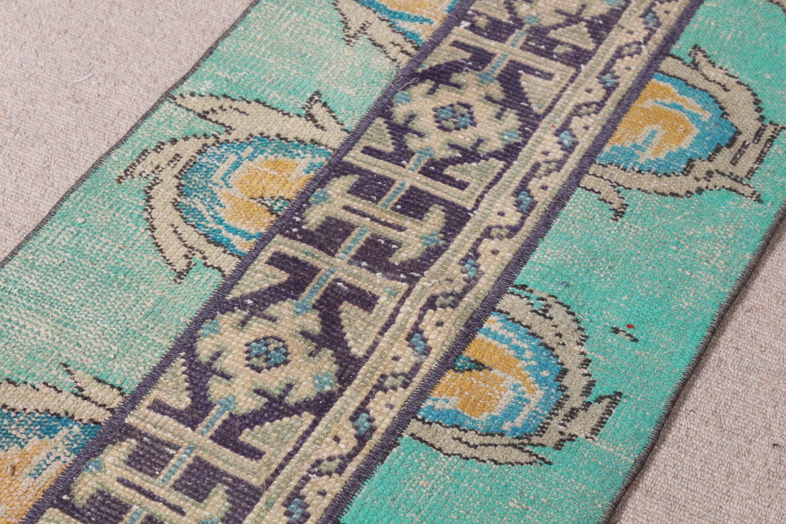 Door Mat Rugs, Cool Rug, Vintage Rug, 1.8x3.1 ft Small Rug, Turkish Rug, Green Antique Rugs, Rugs for Kitchen, Bedroom Rugs, Floor Rug