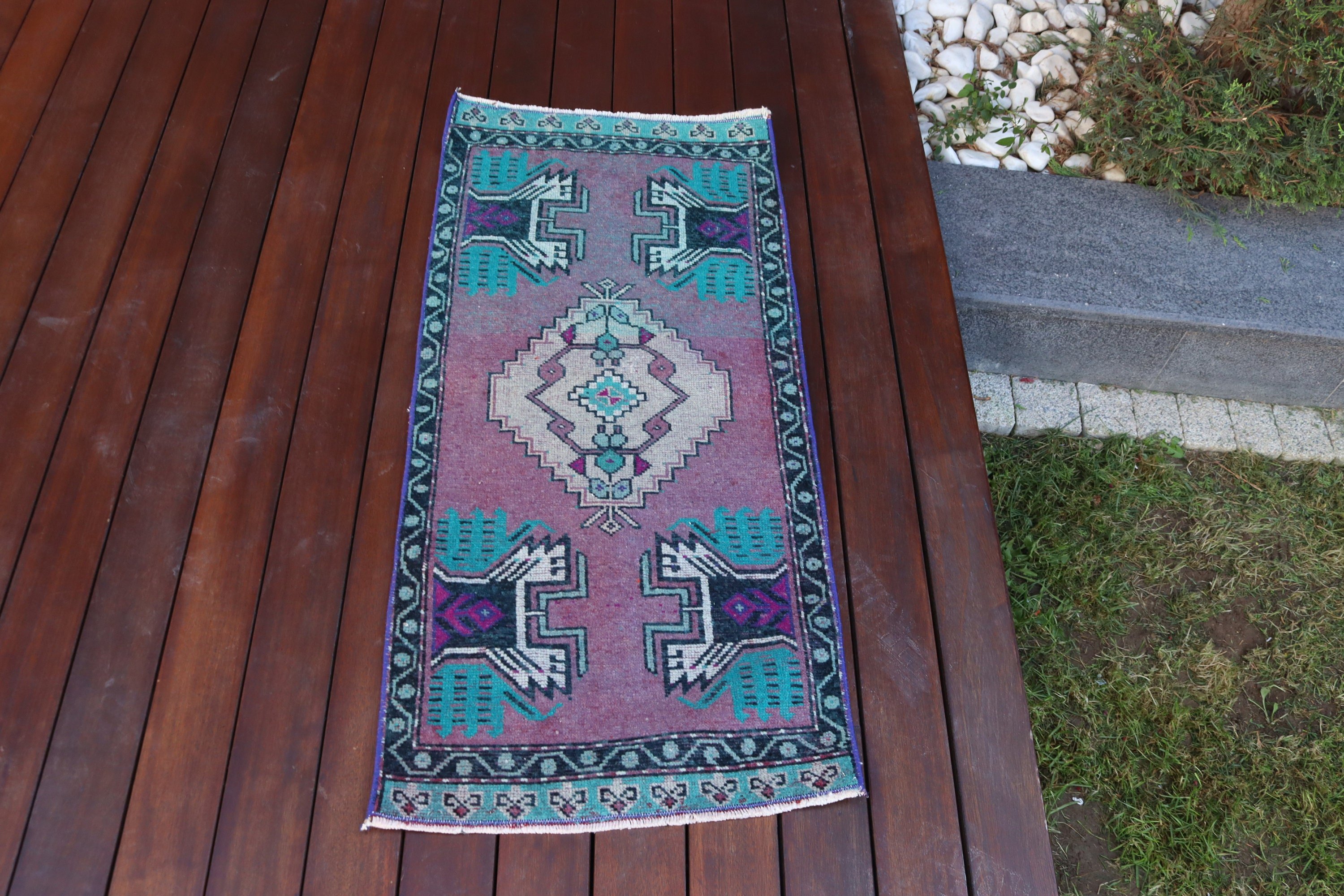 Dekoratif Halılar, Mor Antika Halı, Boho Halı, Duvara Asılı Halılar, Banyo Halıları, Oushak Halıları, Vintage Halılar, 1.6x3.3 ft Küçük Halılar, Türk Halıları