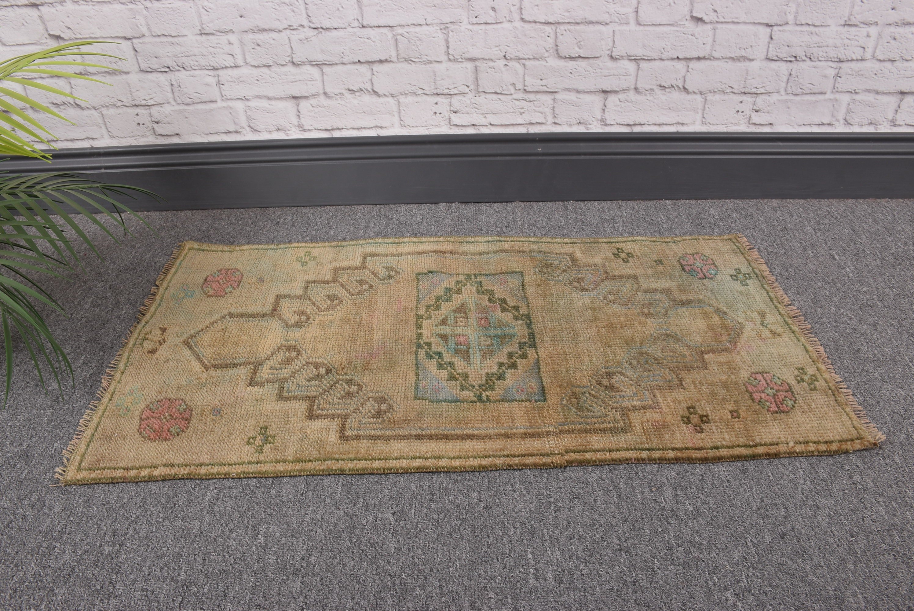 Türk Halıları, 1.3x2.5 ft Küçük Halılar, Vintage Halı, Boho Halıları, Çocuk Halısı, Paspas Halıları, Modern Halılar, Yeşil Mutfak Halısı, Oryantal Halılar