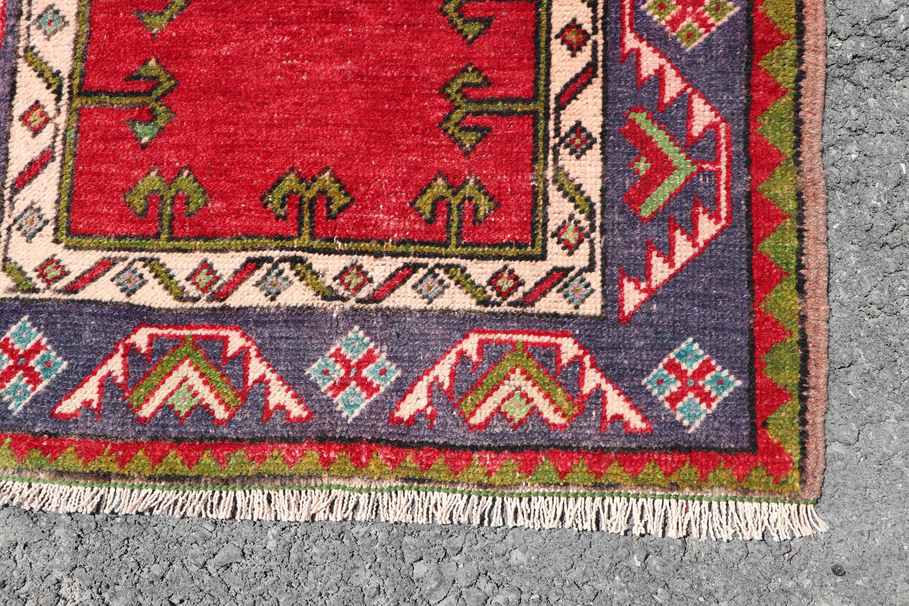 Floor Rugs, Entry Rug, Red Anatolian Rugs, Kitchen Rugs, Vintage Rugs, Cute Rug, Anatolian Rugs, Kilim, 2.3x3.8 ft Small Rugs, Turkish Rugs