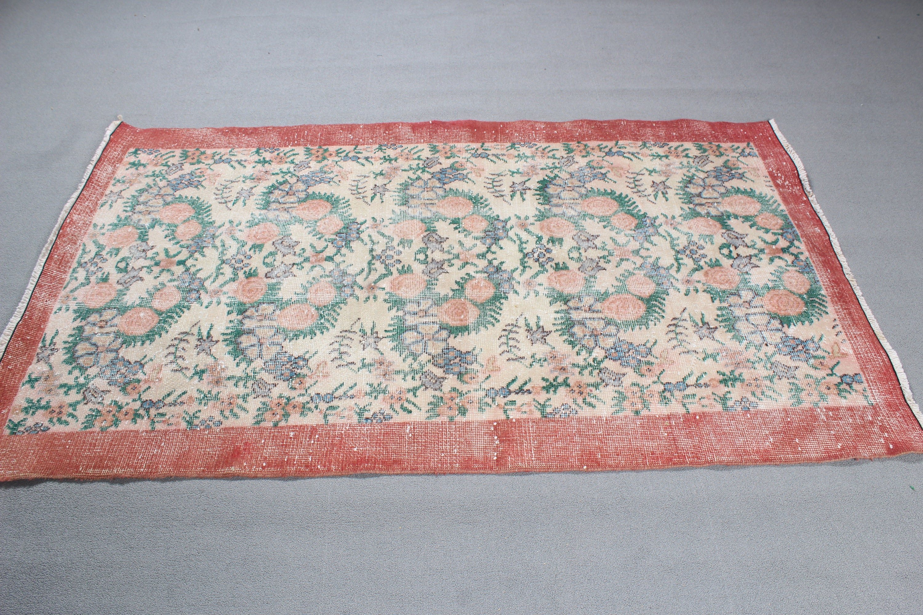 Boho Halılar, Düz Dokuma Halı, 3,7x6,3 ft Aksan Halıları, Vintage Halılar, Yatak Odası Halısı, Mutfak Halıları, Aztek Halıları, Kırmızı Nötr Halı, Türk Halıları