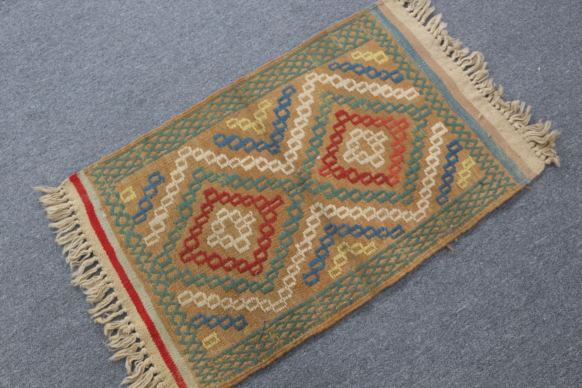 1.8x2.9 ft Small Rug, Home Decor Rug, Kilim, Oushak Rug, Car Mat Rug, Turkish Rugs, Brown Bedroom Rug, Bathroom Rugs, Dorm Rug, Vintage Rug