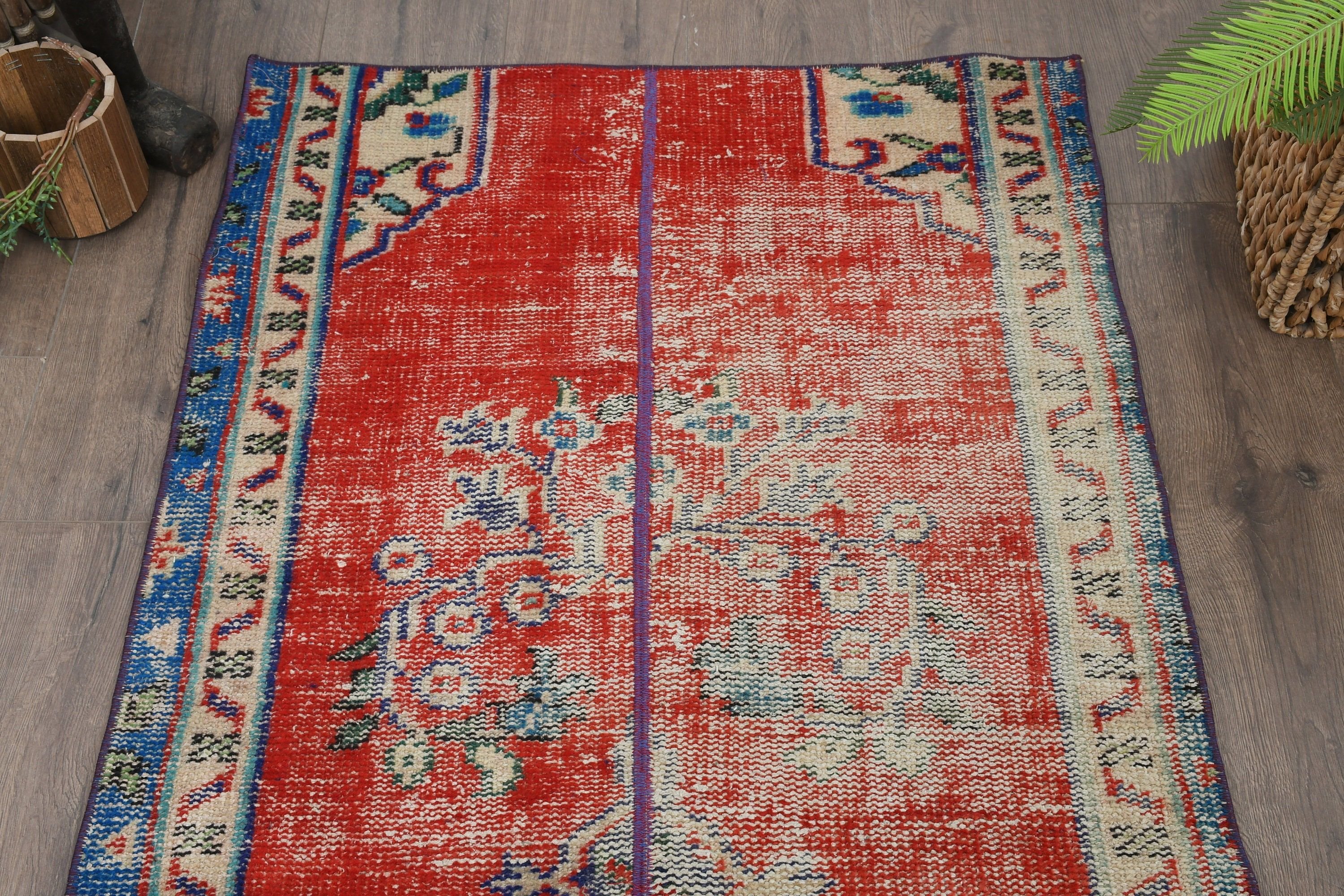 2.8x5.8 ft Accent Rug, Turkish Rug, Rugs for Bedroom, Moroccan Rug, Kitchen Rug, Vintage Rugs, Nursery Rug, Blue Cool Rugs