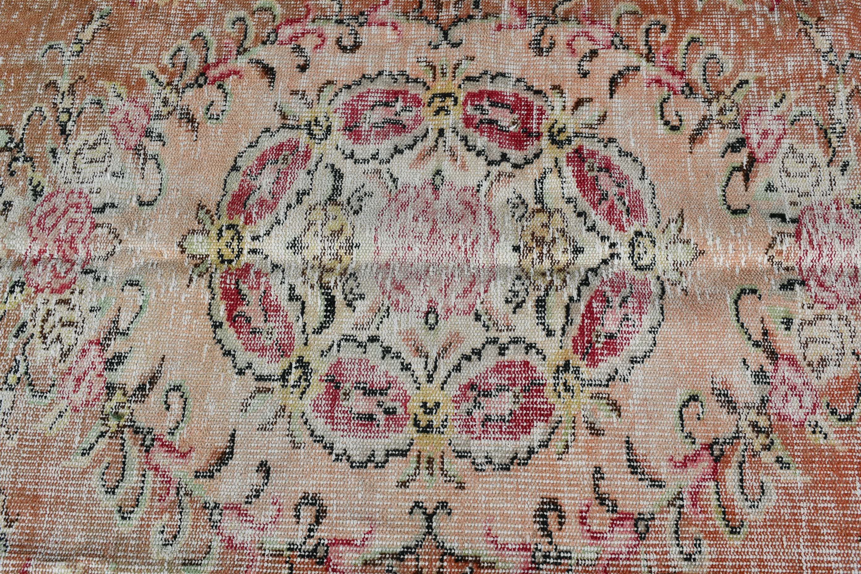 Vintage Halılar, Turuncu Oryantal Halılar, Sanat Halısı, Oturma Odası Halıları, Salon Halısı, Yatak Odası Halısı, Türk Halısı, Mutfak Halıları, 5,2x8,7 ft Büyük Halılar