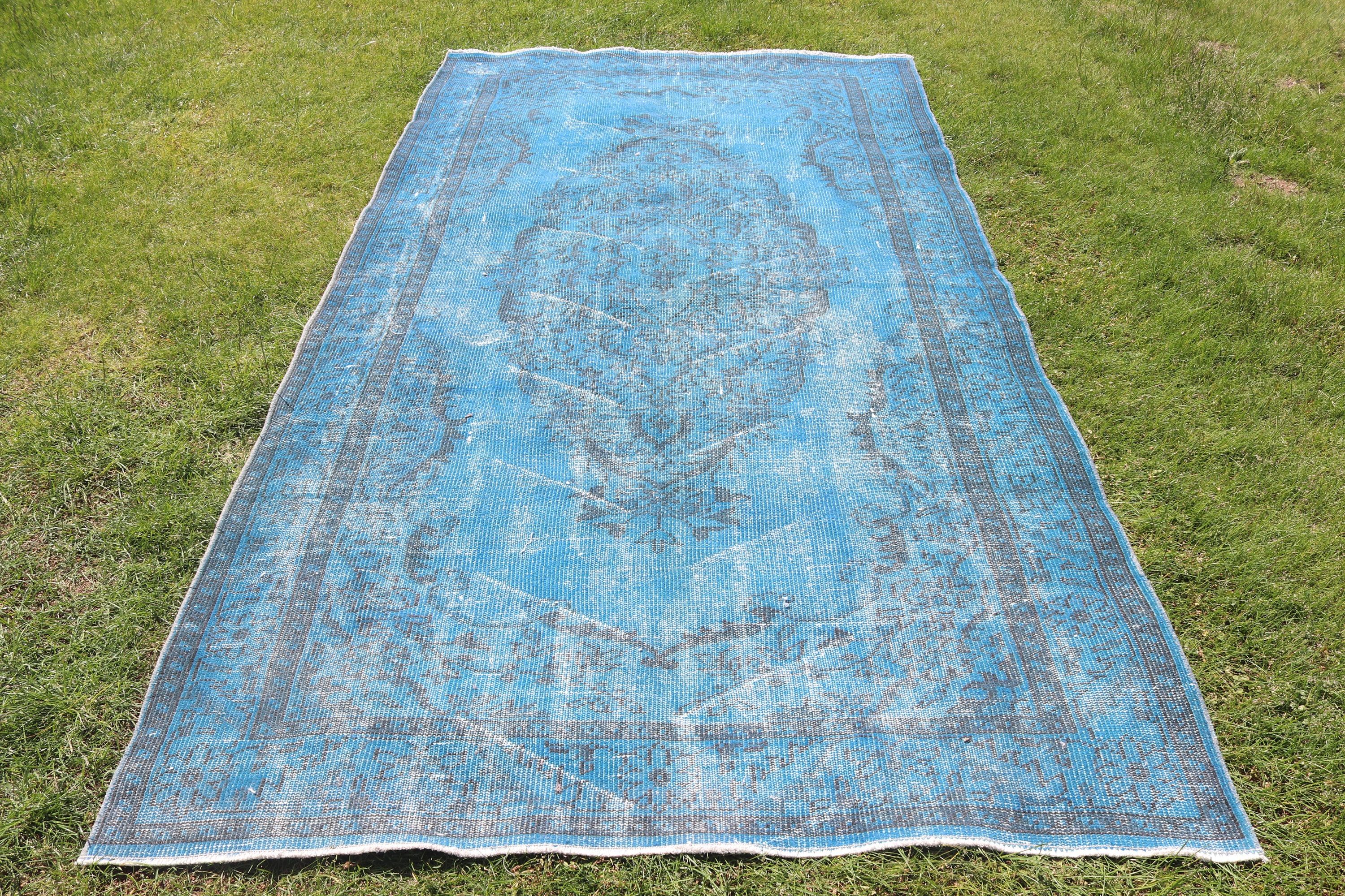 Boho Halı, Yatak Odası Halısı, 4.9x9.1 ft Büyük Halı, Türk Halısı, Yemek Odası Halısı, Fas Halıları, Vintage Halı, Büyük Vintage Halı, Mavi Mutfak Halıları