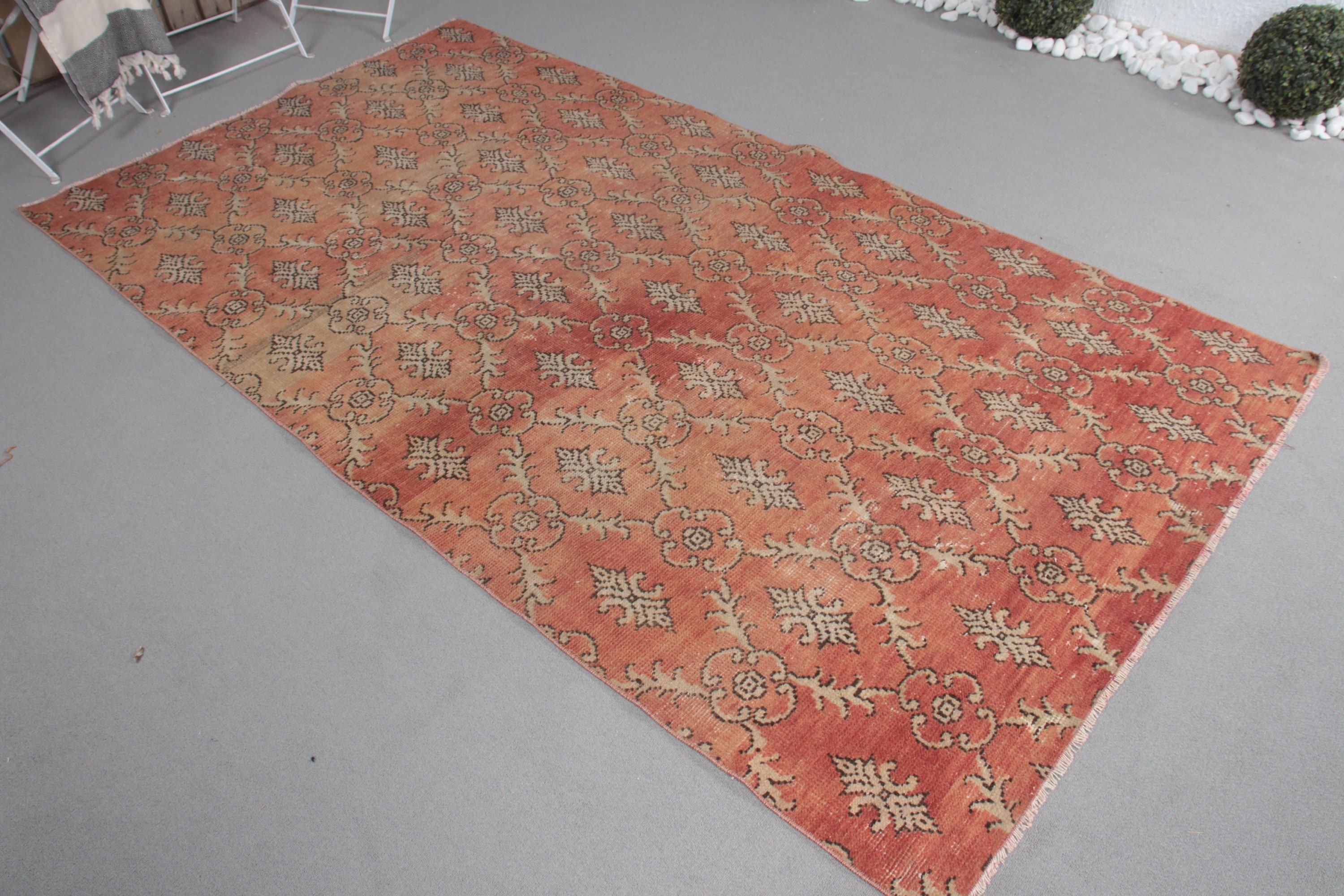 Custom Rugs, Turkish Rug, Bedroom Rug, Beige  4.4x8 ft Area Rugs, Floor Rug, Kitchen Rugs, Vintage Rug, Rugs for Dining Room