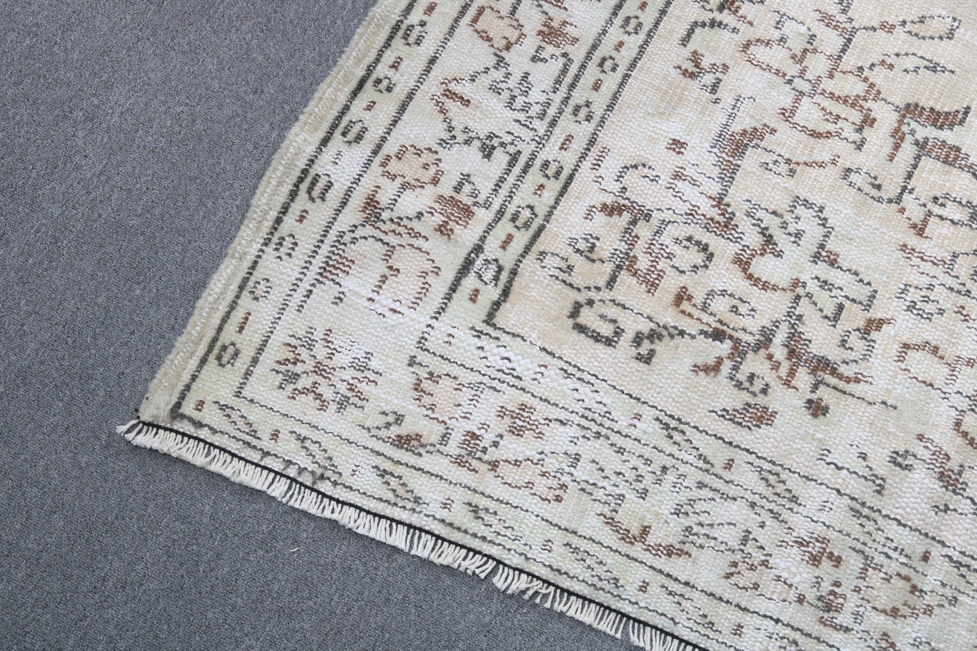 Bohemian Rugs, Floor Rugs, Living Room Rugs, Turkish Rug, 5x8.6 ft Large Rugs, Dining Room Rugs, Gray Neutral Rug, Wool Rugs, Vintage Rug