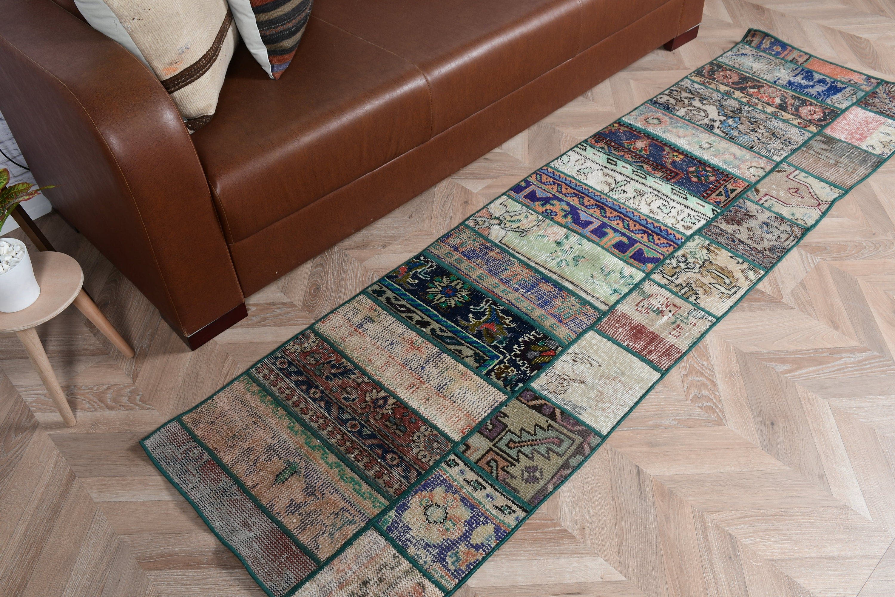 Koridor Halıları, Oushak Halısı, Etnik Halılar, Koşucu Halıları, Yer Halıları, Yeşil Soğuk Halı, 2.1x7.5 ft Runner Halıları, Vintage Halılar, Türk Halıları