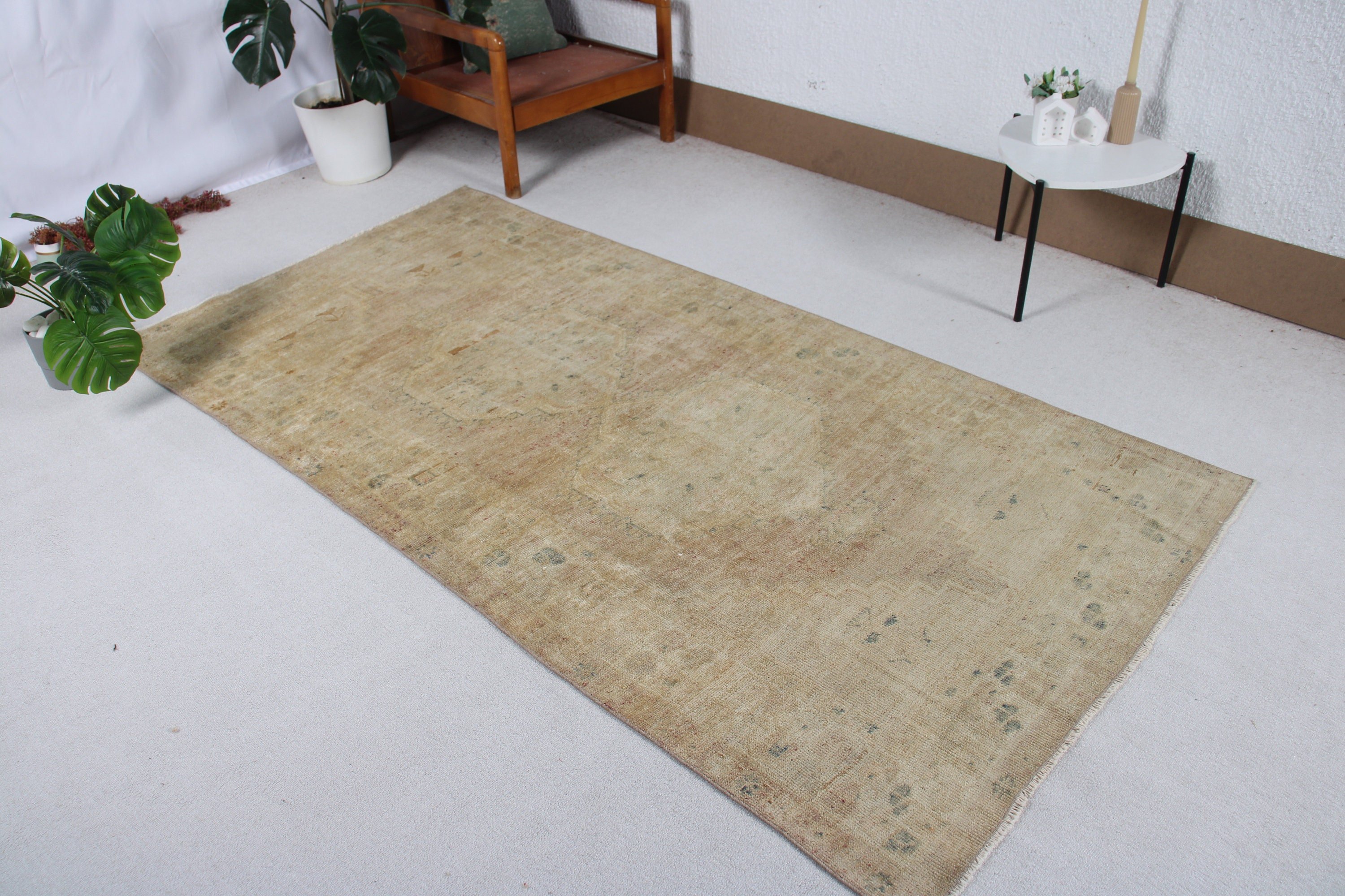 Rugs for Indoor, Vintage Rugs, 4x7.7 ft Area Rugs, Antique Rug, Brown Luxury Rug, Nursery Rug, Floor Rugs, Neutral Rug, Turkish Rugs