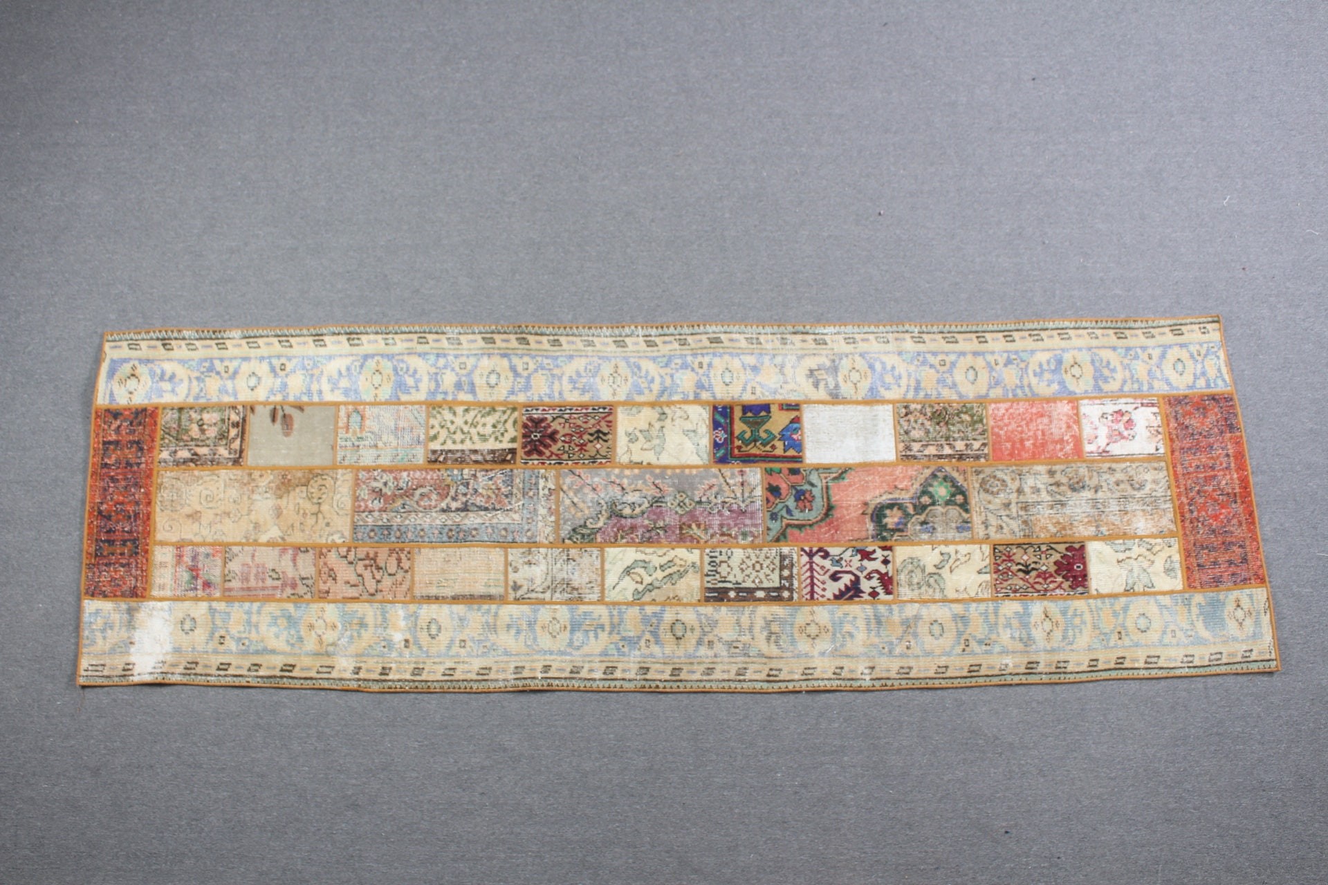 Ev Dekor Halısı, Türk Halısı, Anadolu Halısı, Mutfak Halısı, Vintage Halı, 3.1x9.8 ft Runner Halısı, Runner Halıları, Gökkuşağı Fas Halıları