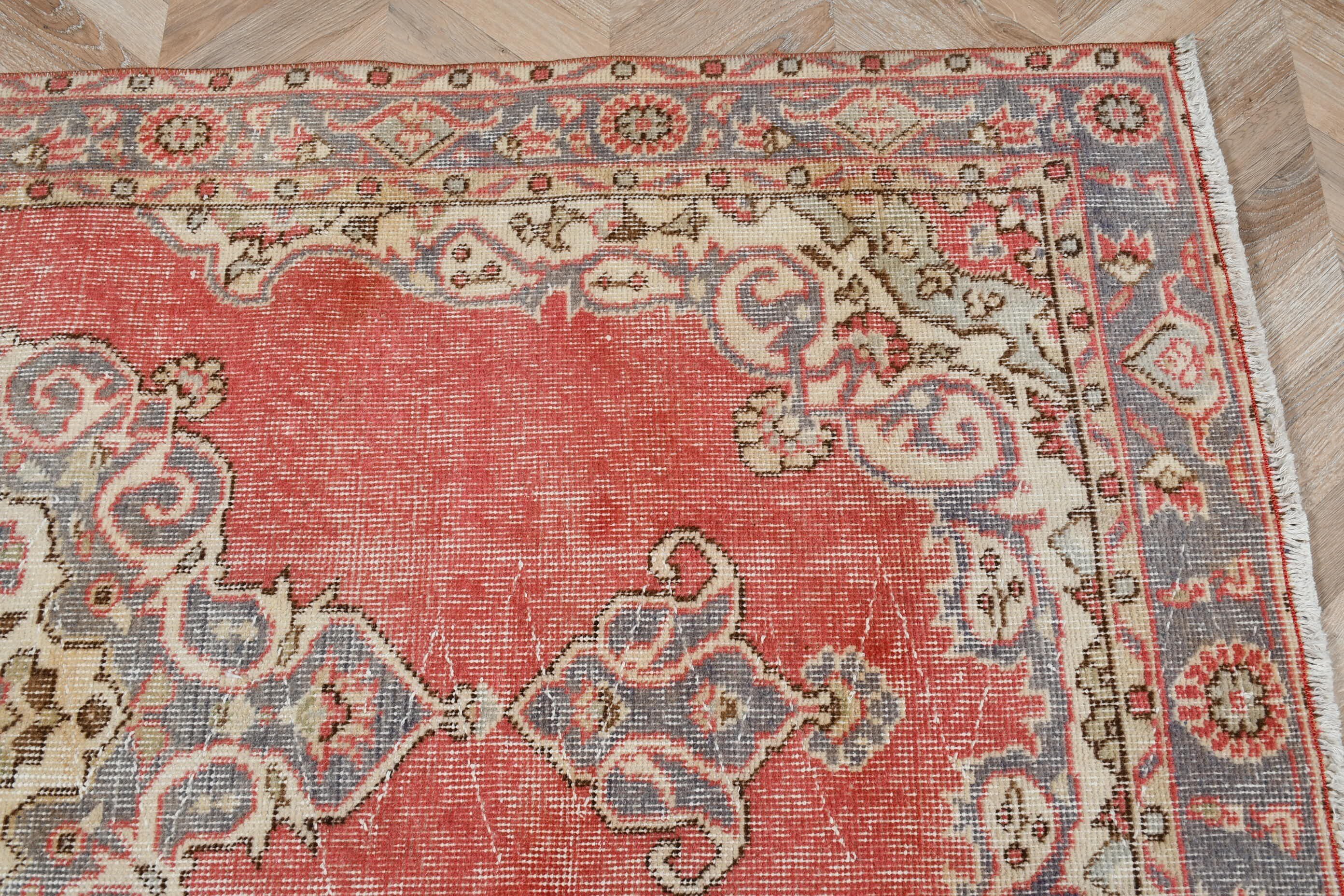 Indoor Rug, Outdoor Rug, Red Anatolian Rug, Vintage Rugs, Wool Rugs, Turkish Rug, 3.8x6.8 ft Area Rug, Rugs for Indoor