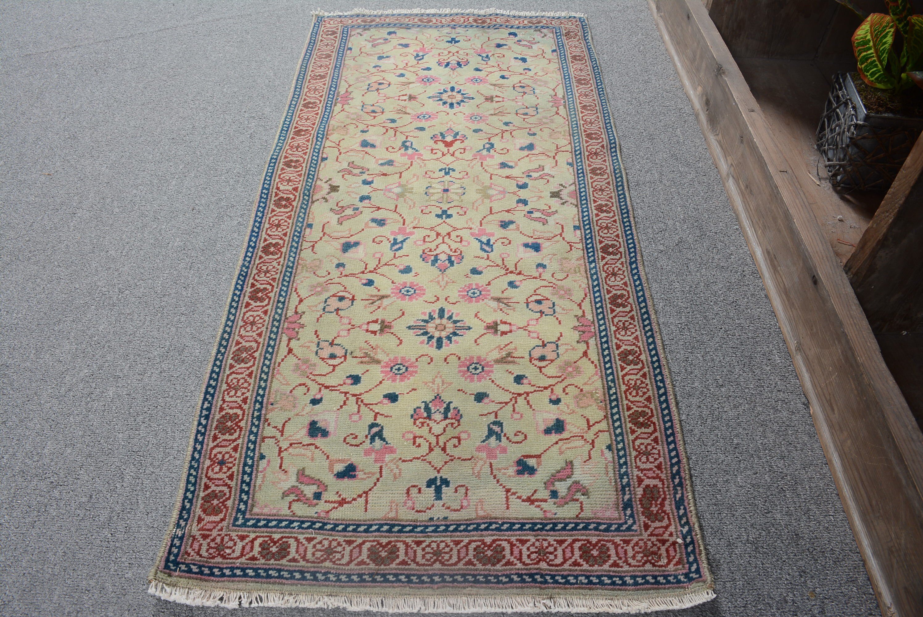 Giriş Halıları, Oushak Halısı, Türk Halıları, Vintage Halı, Yurt Halısı, 1,5x3,2 ft Küçük Halı, Yeşil Yer Halısı, Yer Halısı, Banyo Halıları, Banyo Halıları