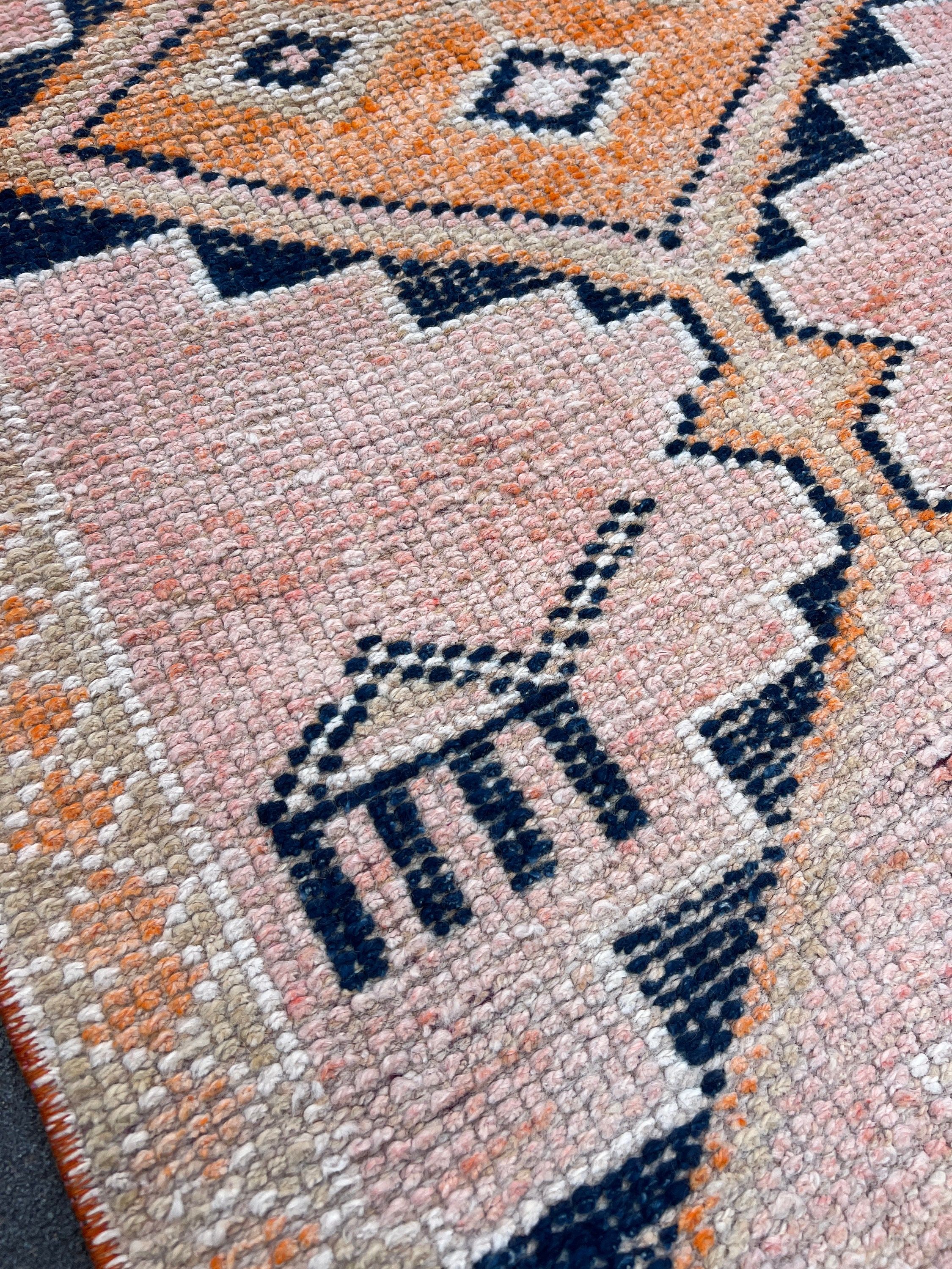 Pembe Mutfak Halısı, Boho Halısı, Oryantal Halısı, Koridor Halıları, Yün Halısı, Vintage Dekor Halıları, 2.8x10.1 ft Runner Halısı, Türk Halısı, Vintage Halılar