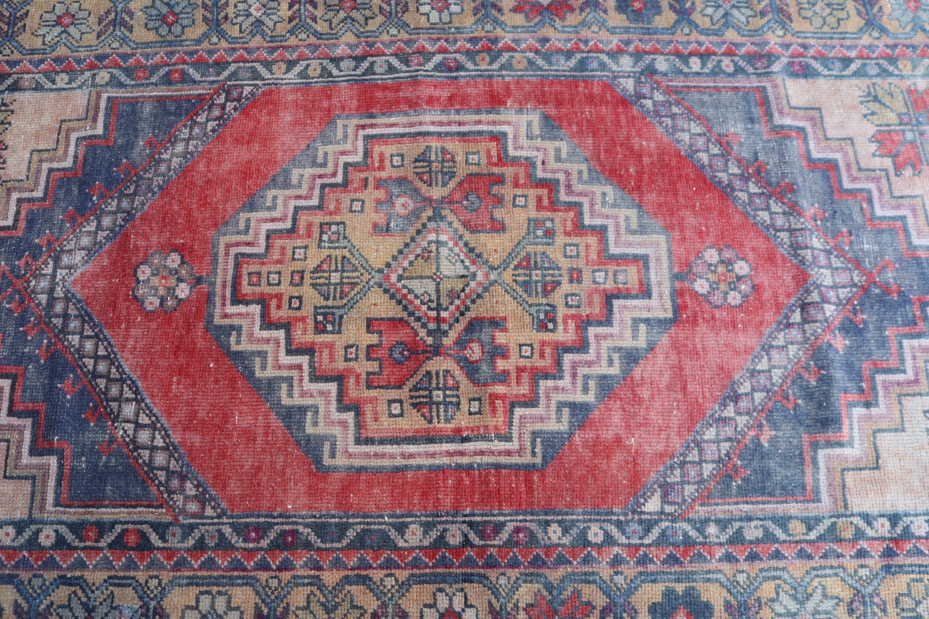 Mavi Havalı Halılar, Giriş Halıları, Etnik Halı, Mutfak Halıları, Türk Halıları, Vintage Halı, Dekoratif Halılar, Oryantal Halılar, 3,5x6,4 ft Vurgulu Halılar