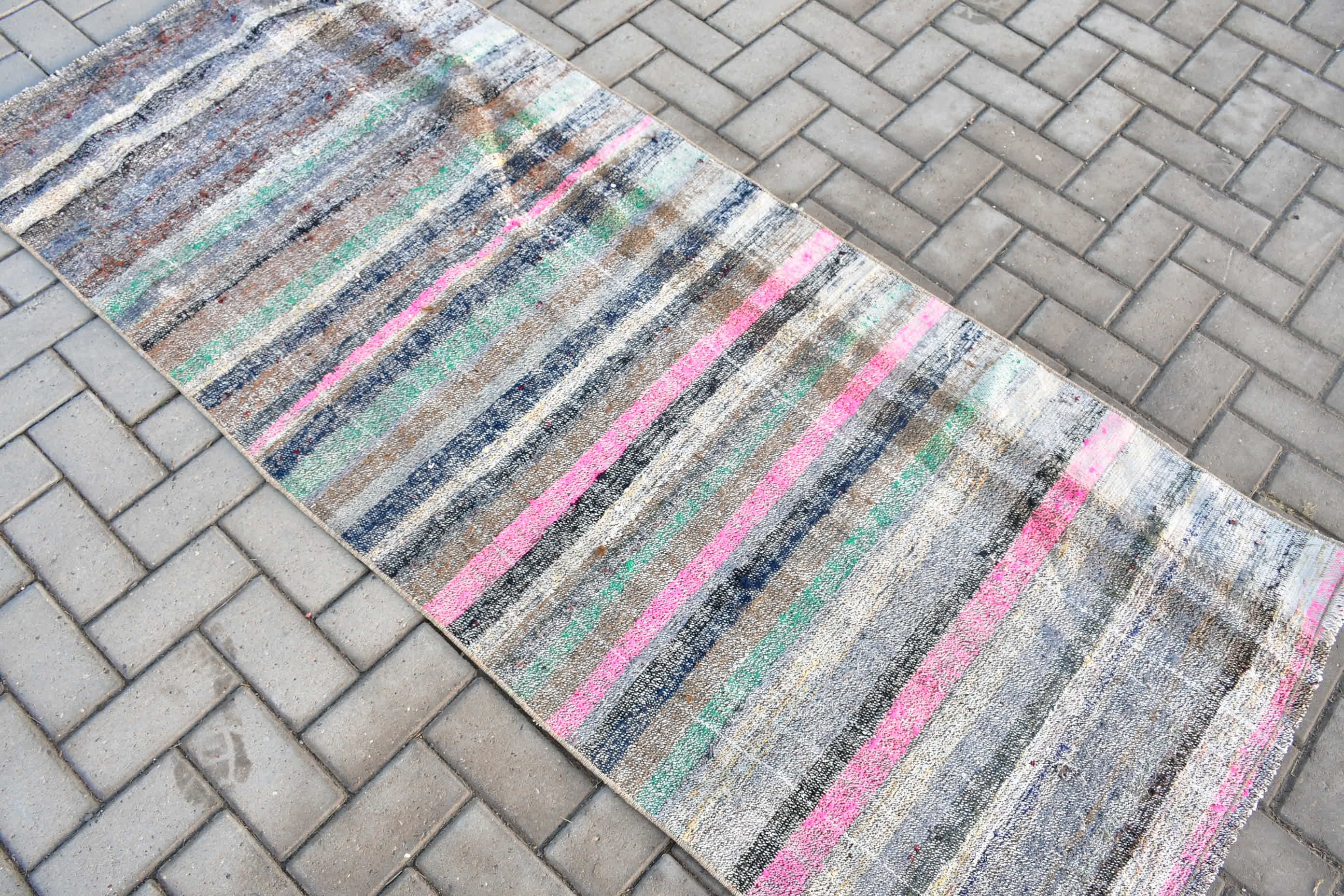 Bedroom Rugs, Vintage Rug, Moroccan Rug, Anatolian Rug, Turkish Rug, Kitchen Rugs, Gray  2.9x6.8 ft Accent Rugs, Kilim