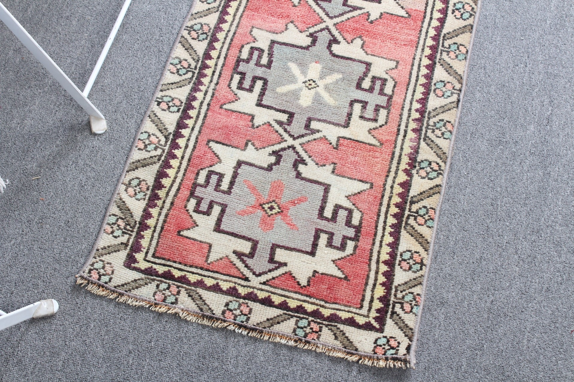 Bohemian Rug, Turkish Rug, Red Home Decor Rug, Bedroom Rug, Car Mat Rug, Antique Rug, 1.5x2.8 ft Small Rug, Vintage Rugs