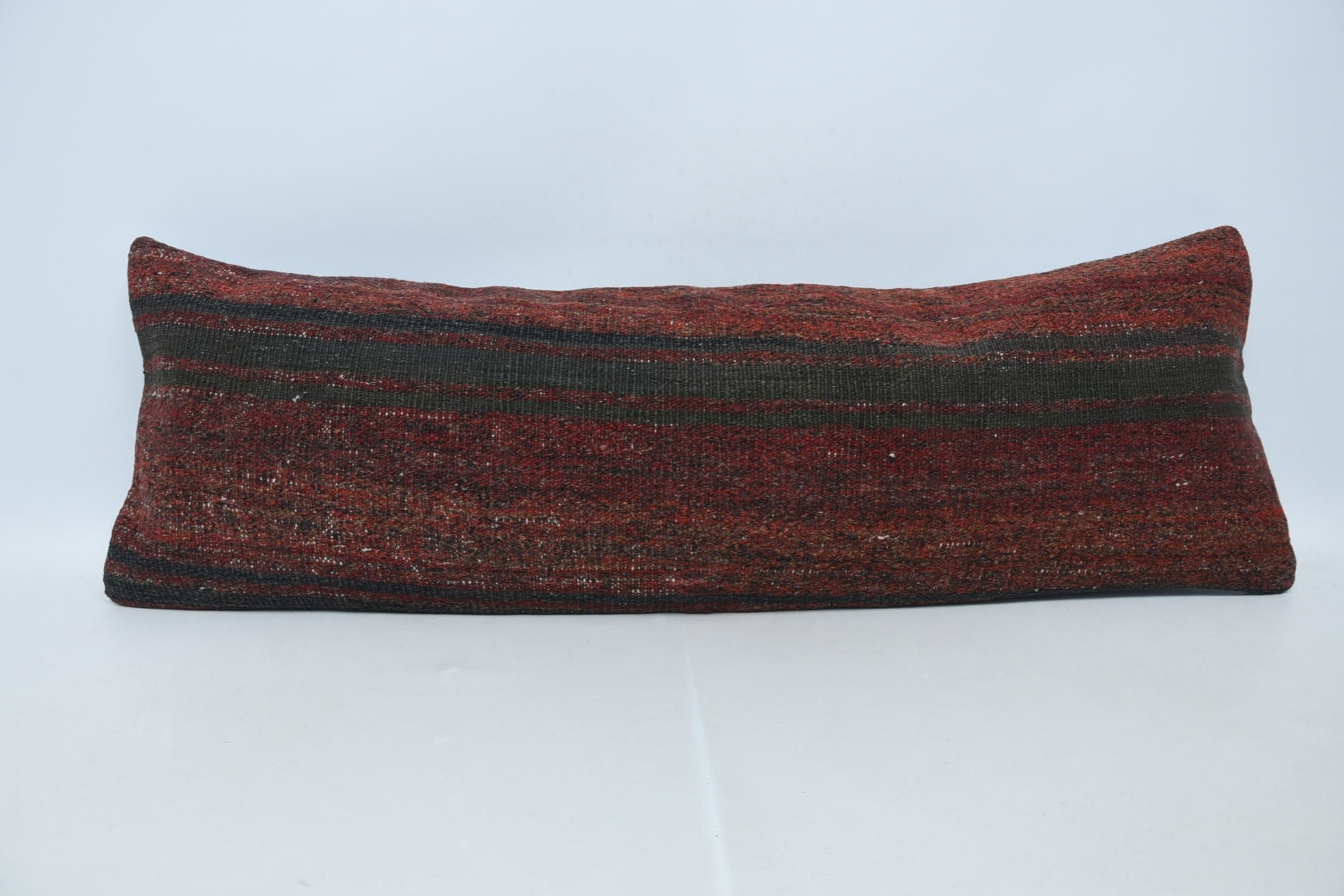 Bolster Kırlent Kılıfı, Kilim Yastık, 16"x48" Kahverengi Yastık, Boho Yastık, Kare Kırlent Sham, Kilim Yastık Kılıfı